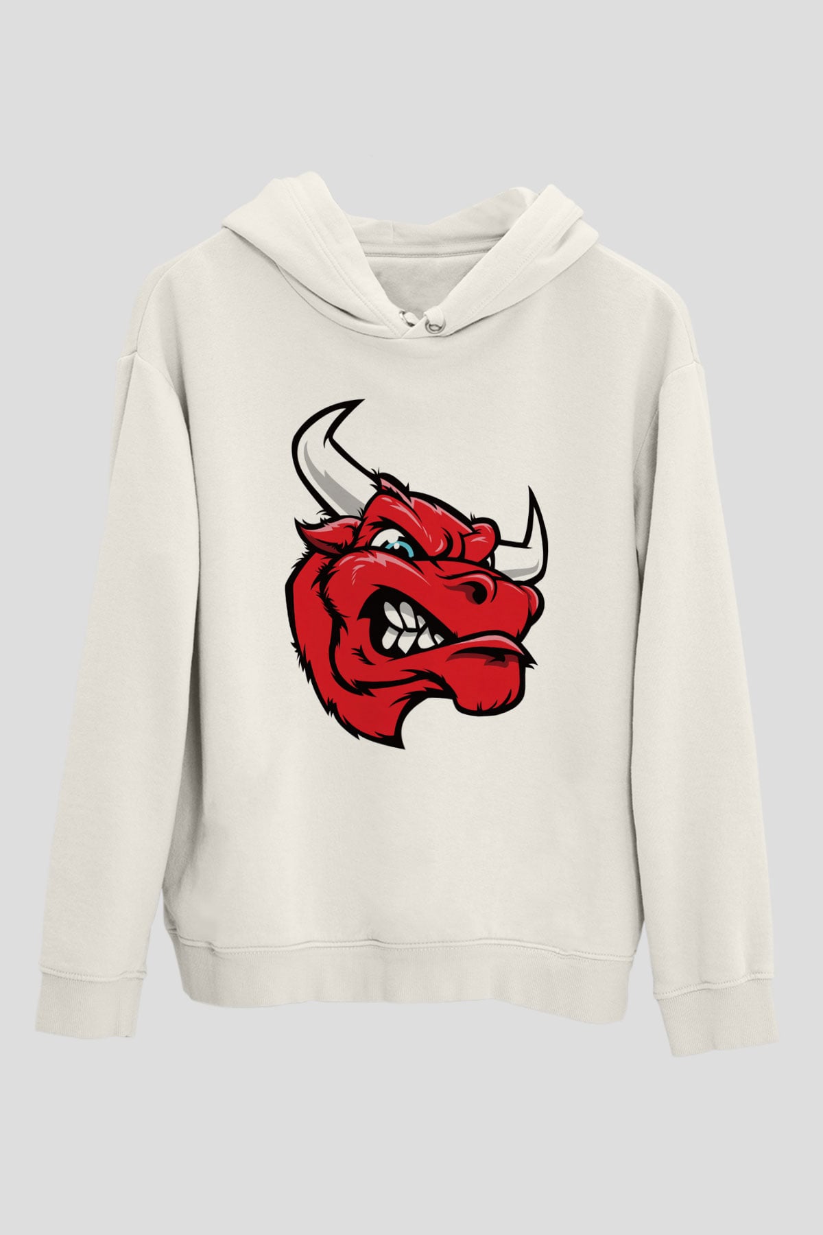 Chicago Bulls Beyaz Unisex Kapüşonlu Sweatshirt