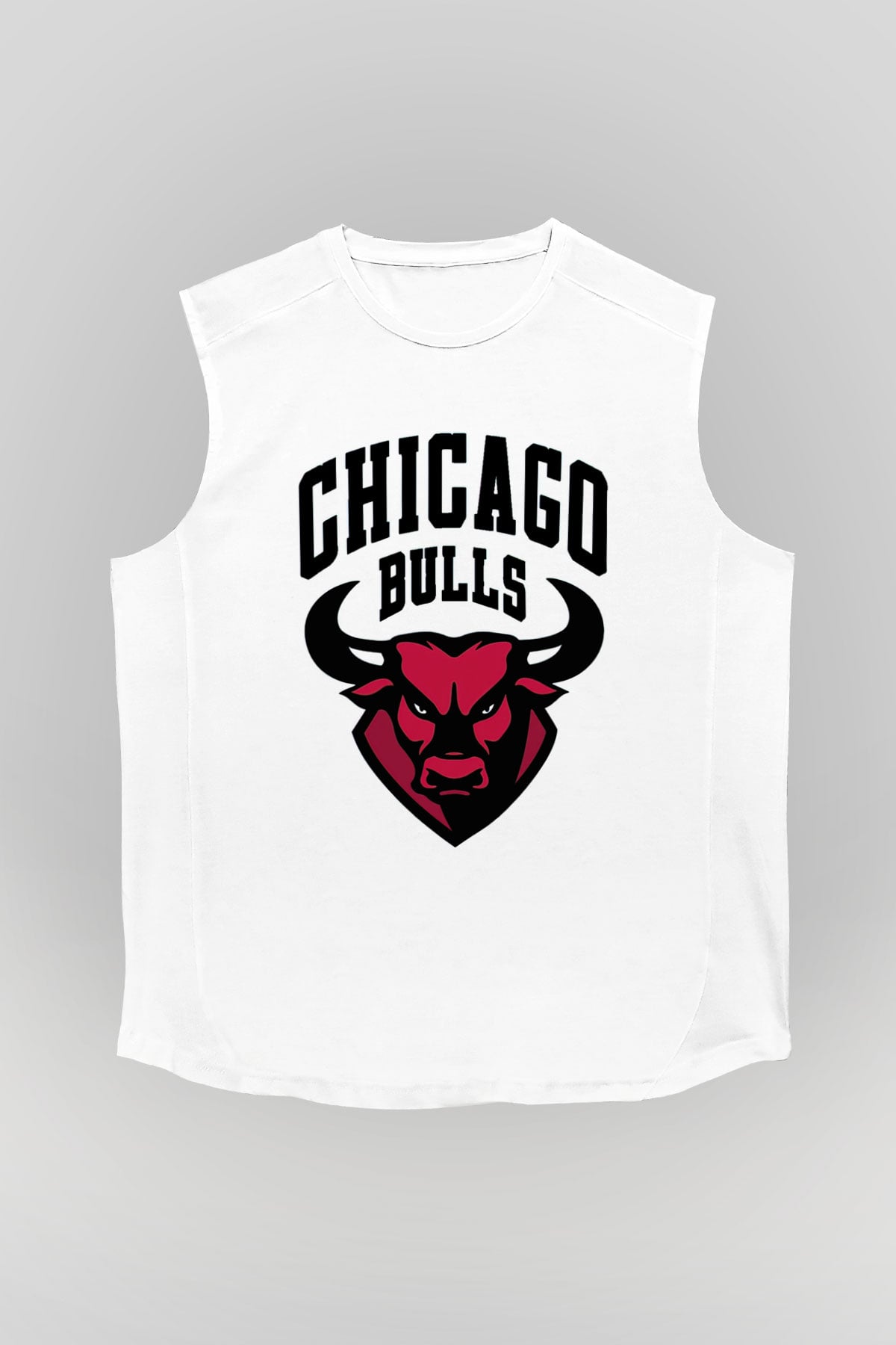 Chicago Bulls Beyaz Unisex Kolsuz Tişört