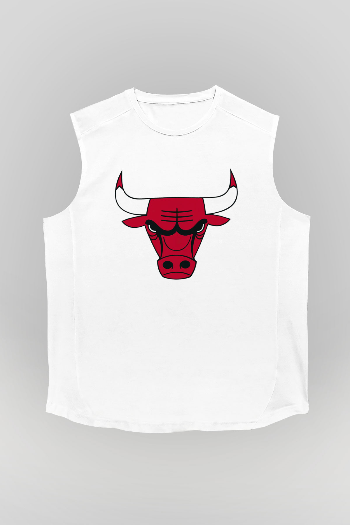 Chicago Bulls Beyaz Unisex Kolsuz Tişört