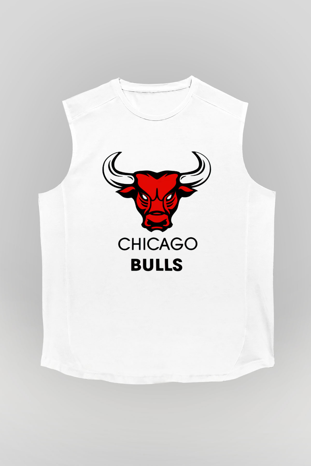 Chicago Bulls Beyaz Unisex Kolsuz Tişört