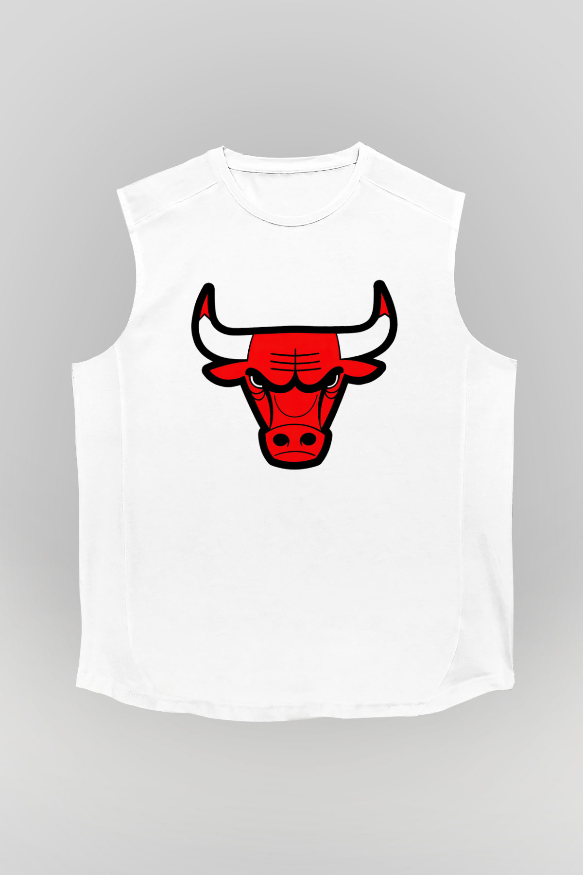 Chicago Bulls Beyaz Unisex Kolsuz Tişört