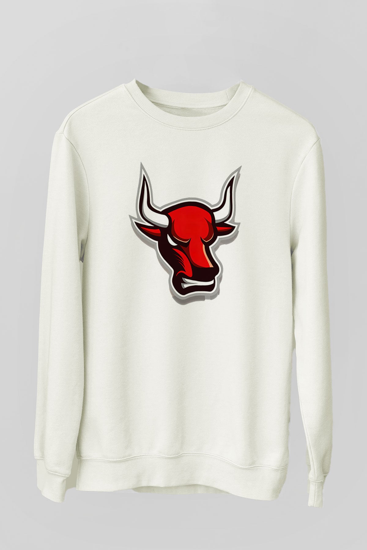 Chicago Bulls Beyaz Unisex Sweatshirt