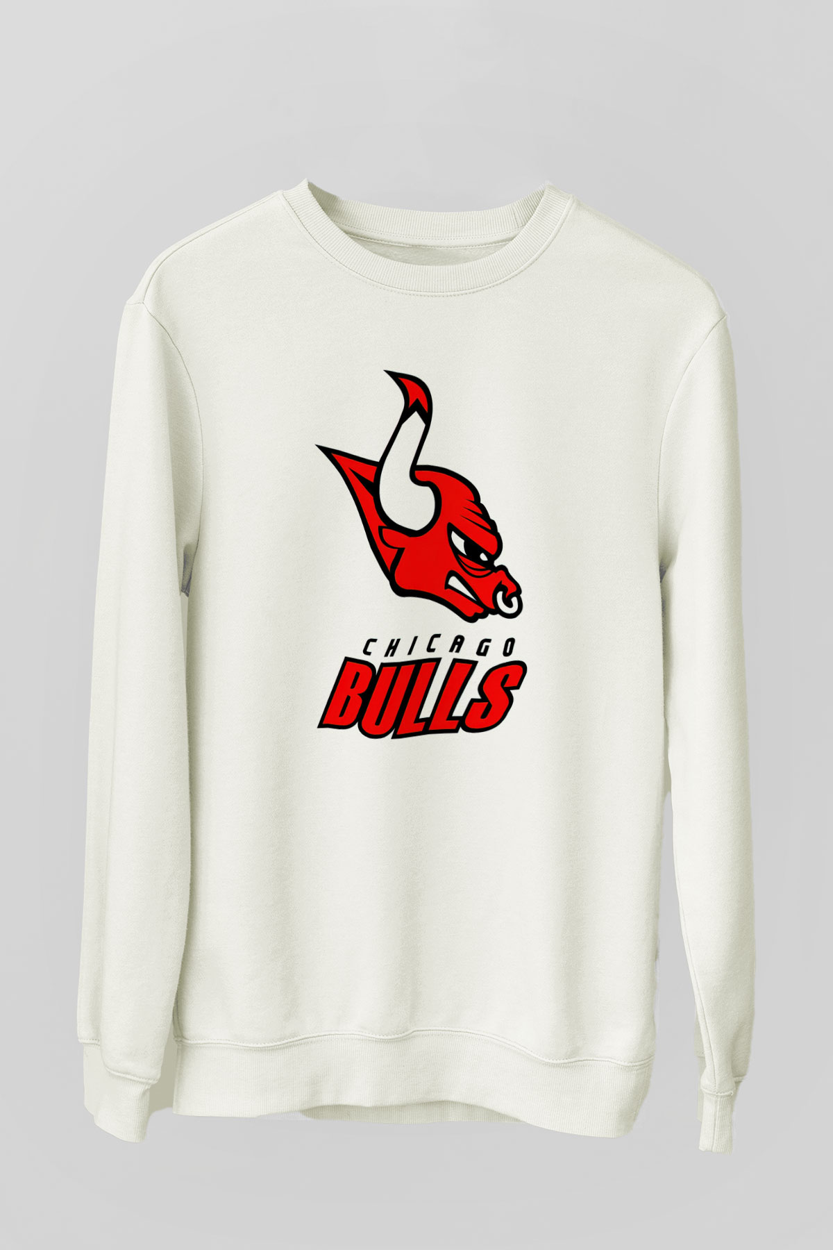 Chicago Bulls Beyaz Unisex Sweatshirt