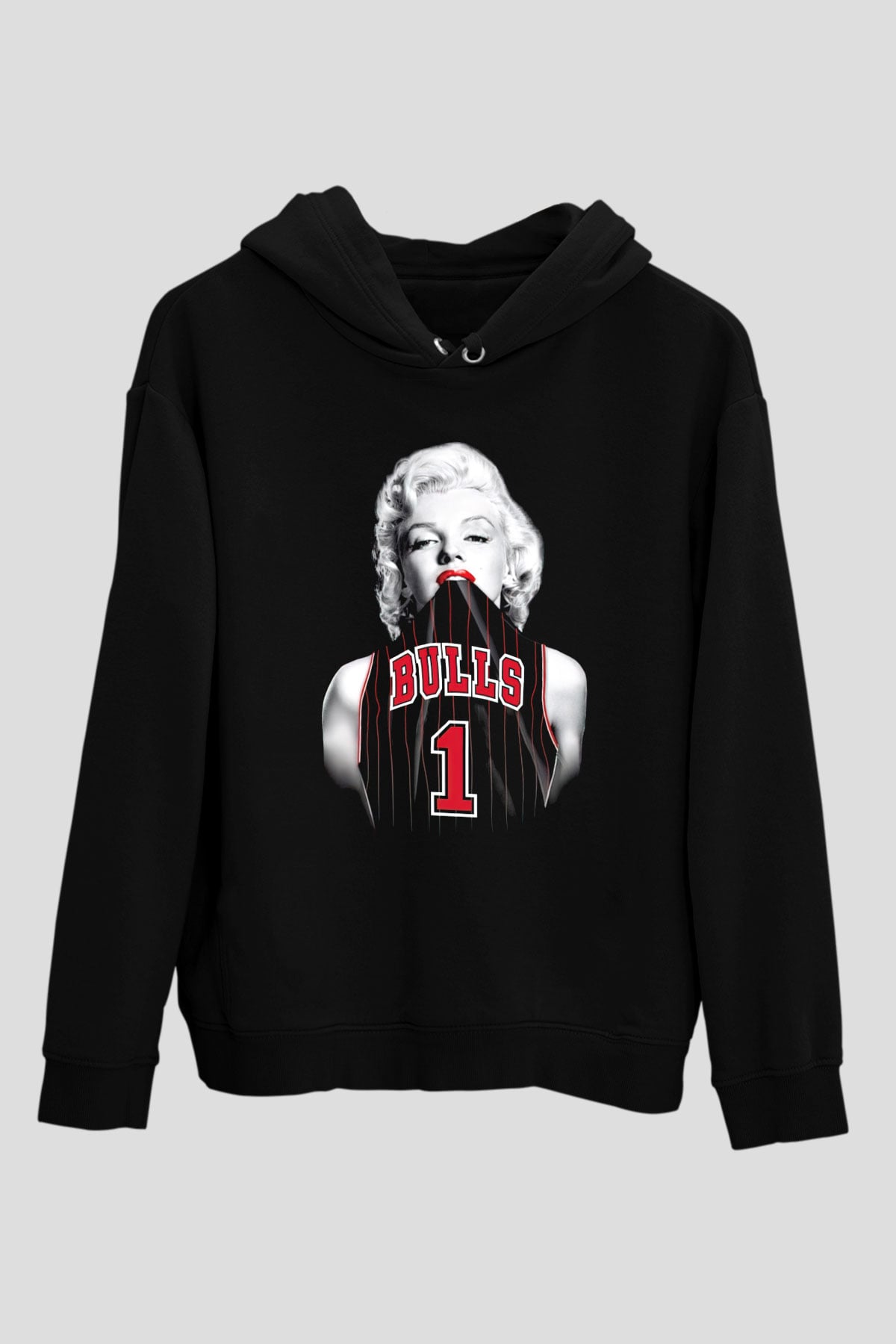 Chicago Bulls Siyah Unisex Hoodie