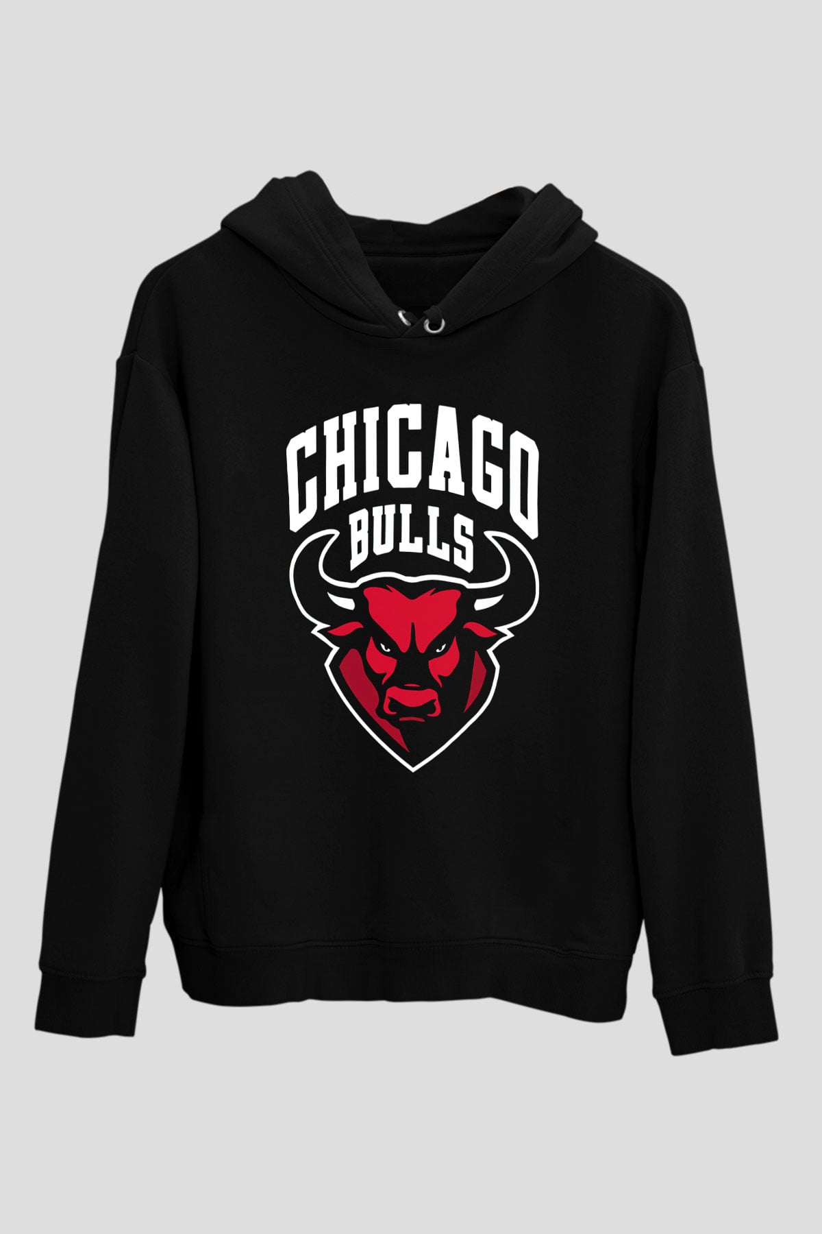 Chicago Bulls Siyah Unisex Hoodie