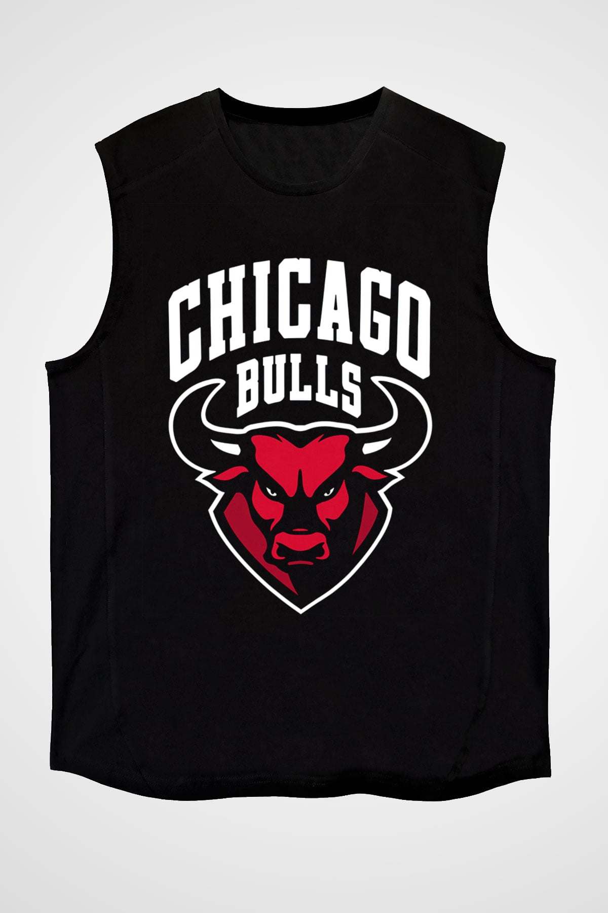 Chicago Bulls Siyah Unisex Kolsuz Tişört