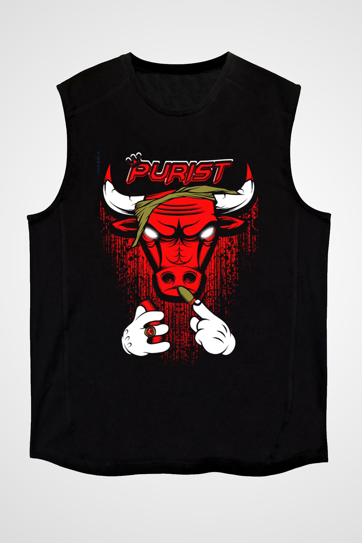 Chicago Bulls Siyah Unisex Kolsuz Tişört