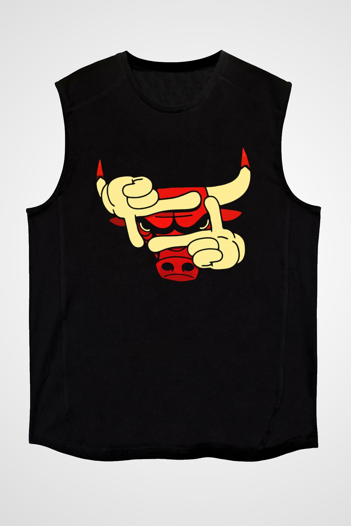 Chicago Bulls Siyah Unisex Kolsuz Tişört