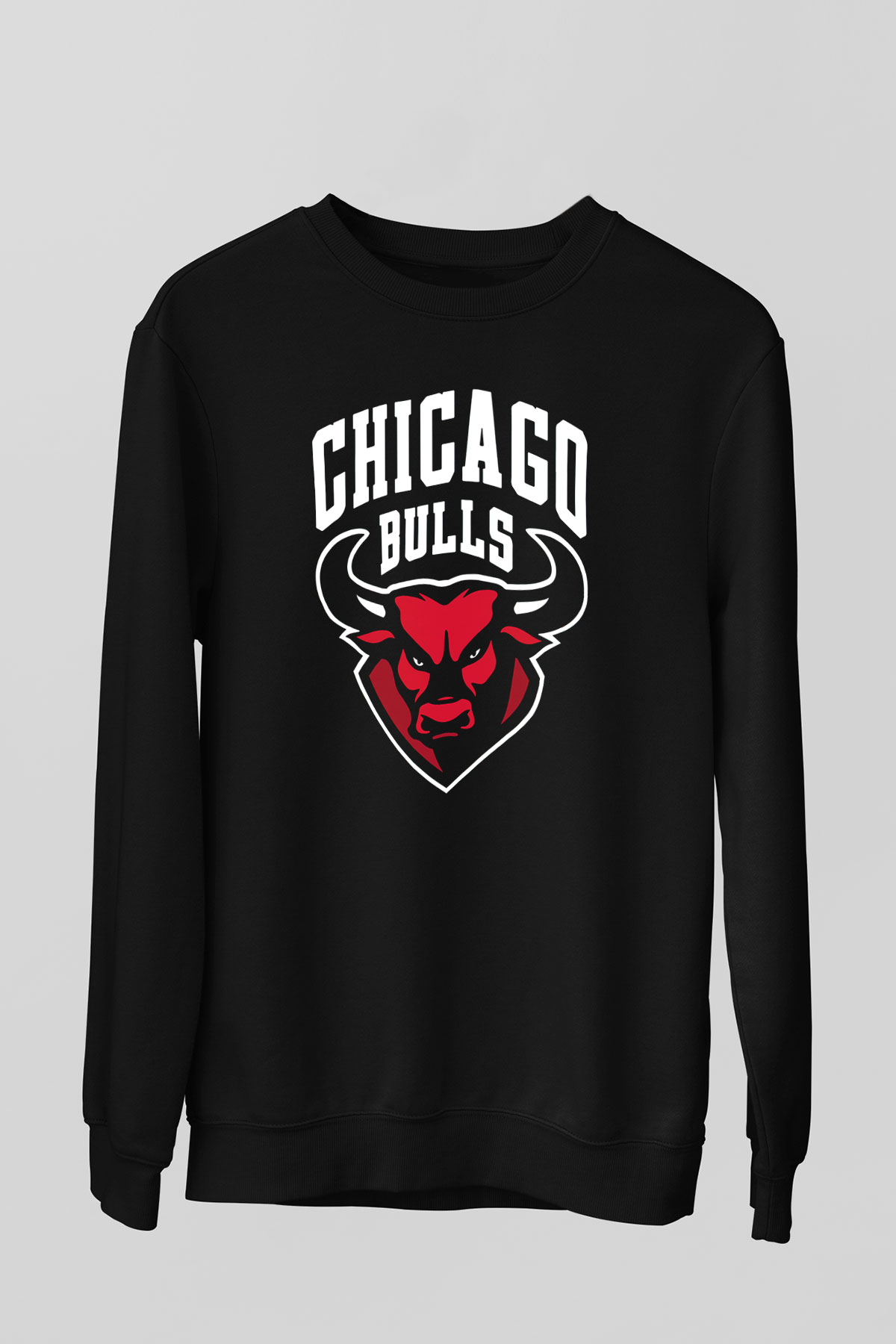 Chicago Bulls Siyah Unisex Sweatshirt