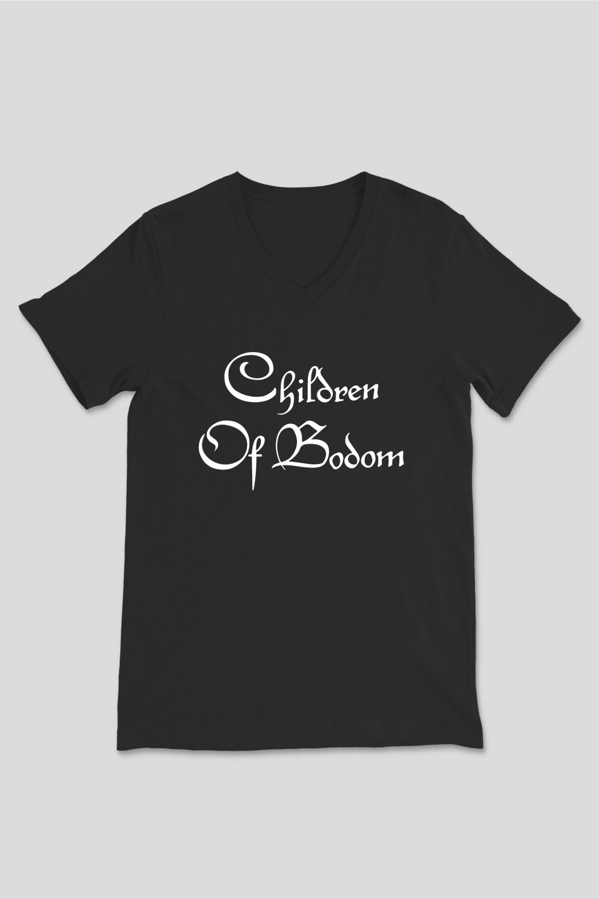 Children of Bodom Siyah Unisex V Yaka Tişört T-Shirt