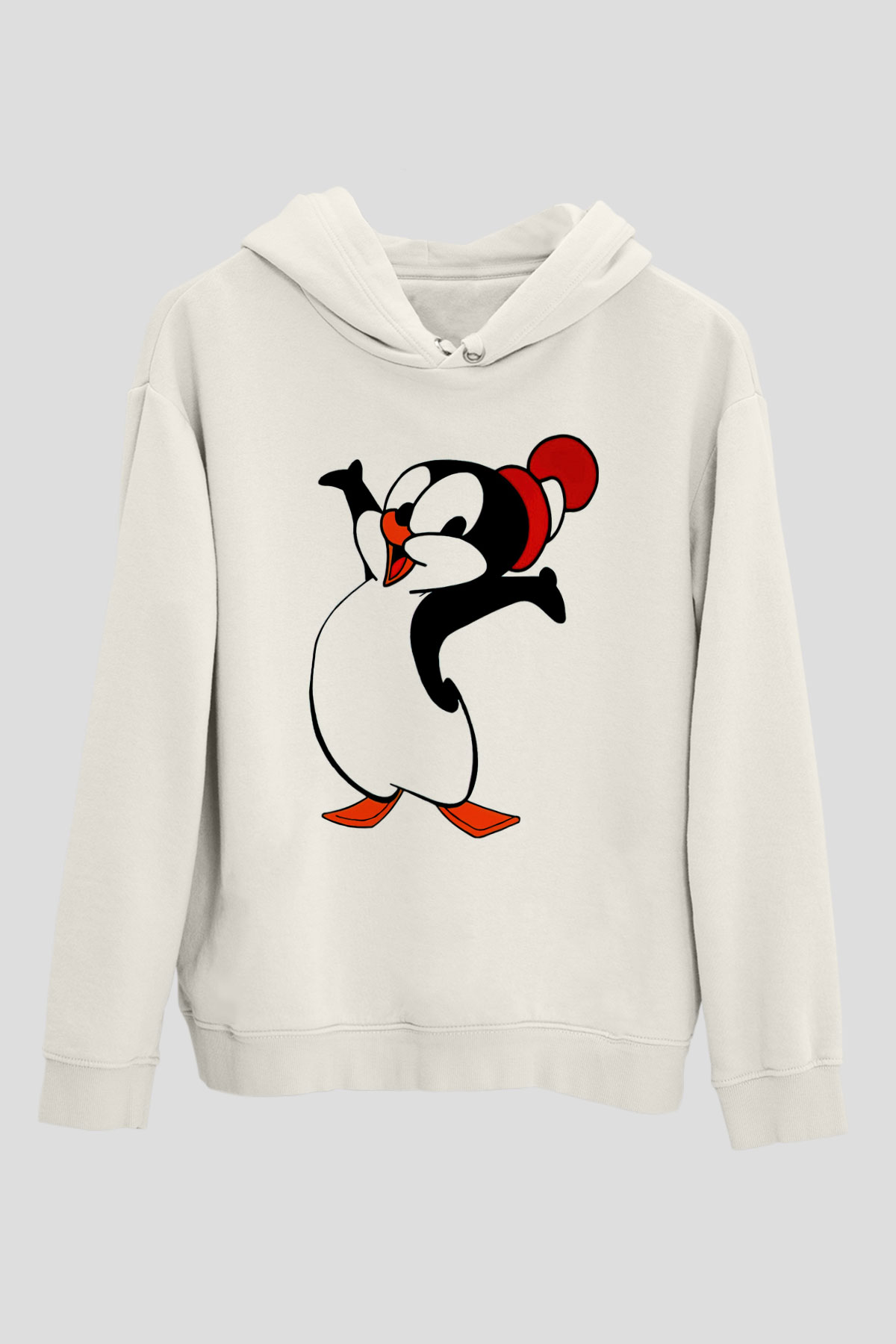 Chilly Willy Beyaz Unisex Hoodie