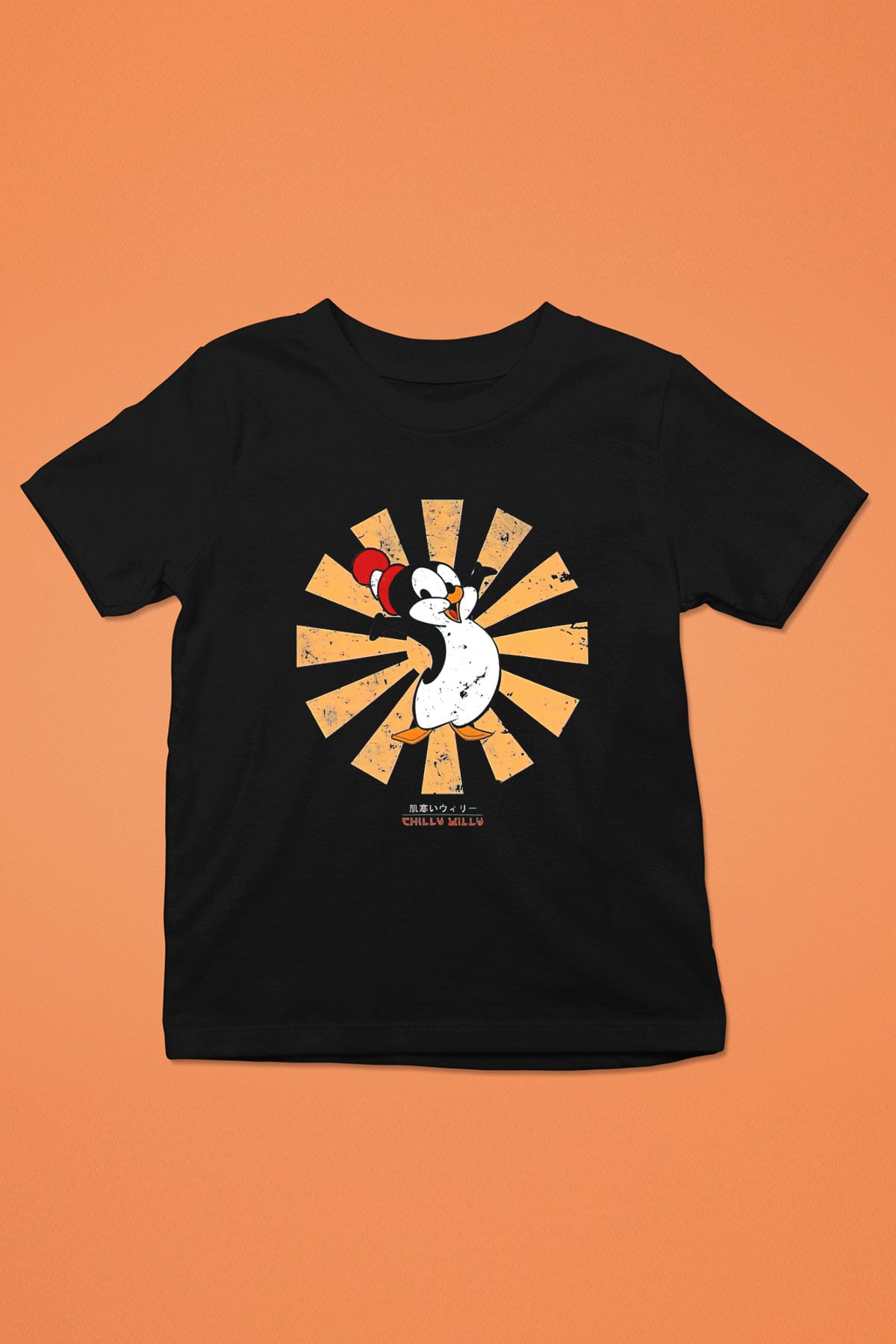 Chilly Willy Siyah Unisex  Çocuk Tişört