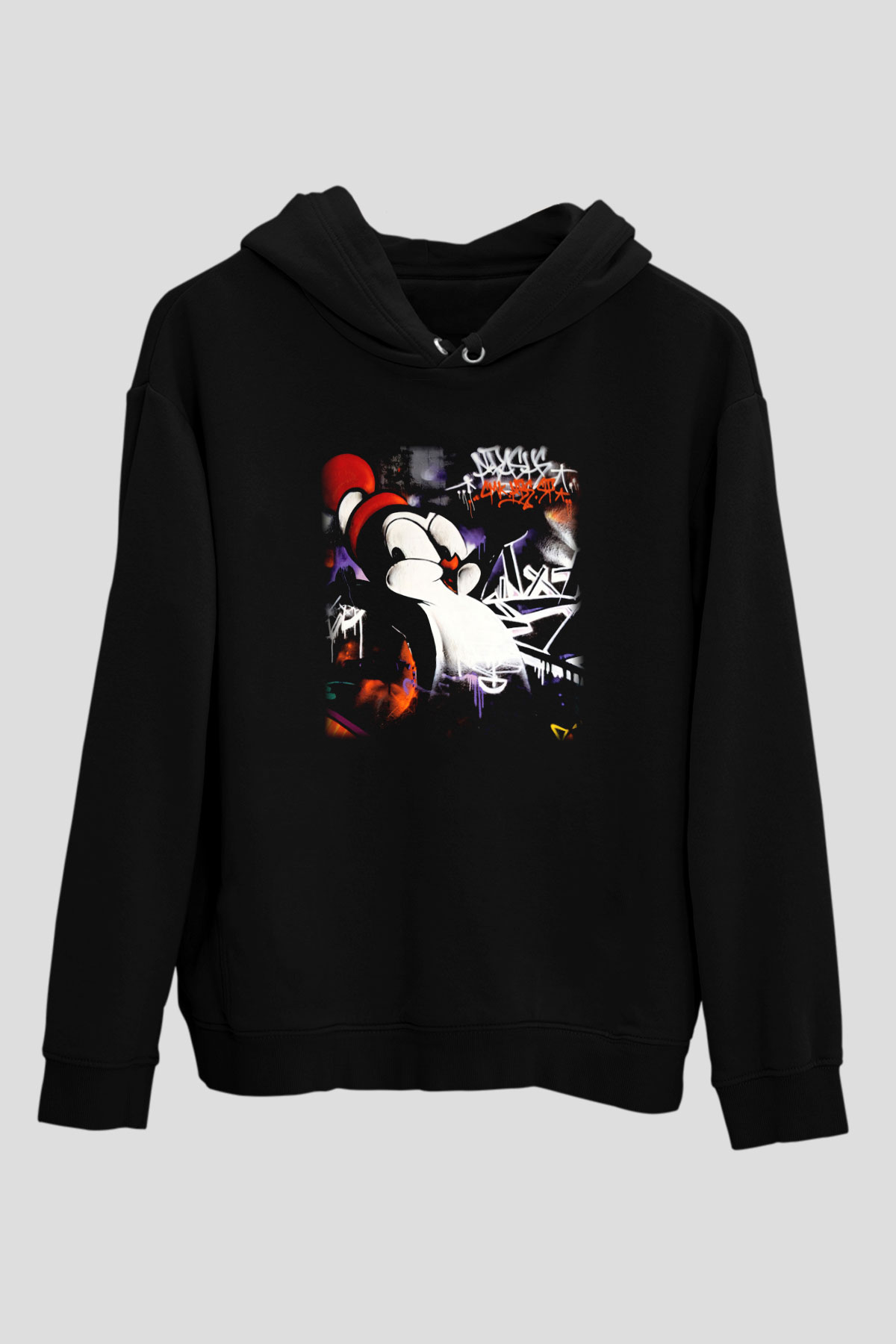 Chilly Willy Siyah Unisex Kapüşonlu Sweatshirt