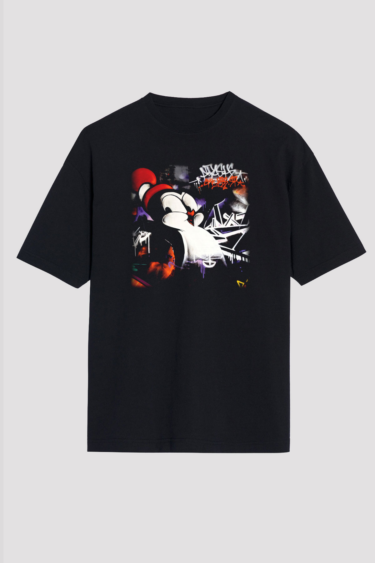 Chilly Willy Siyah Unisex Oversize Tişört