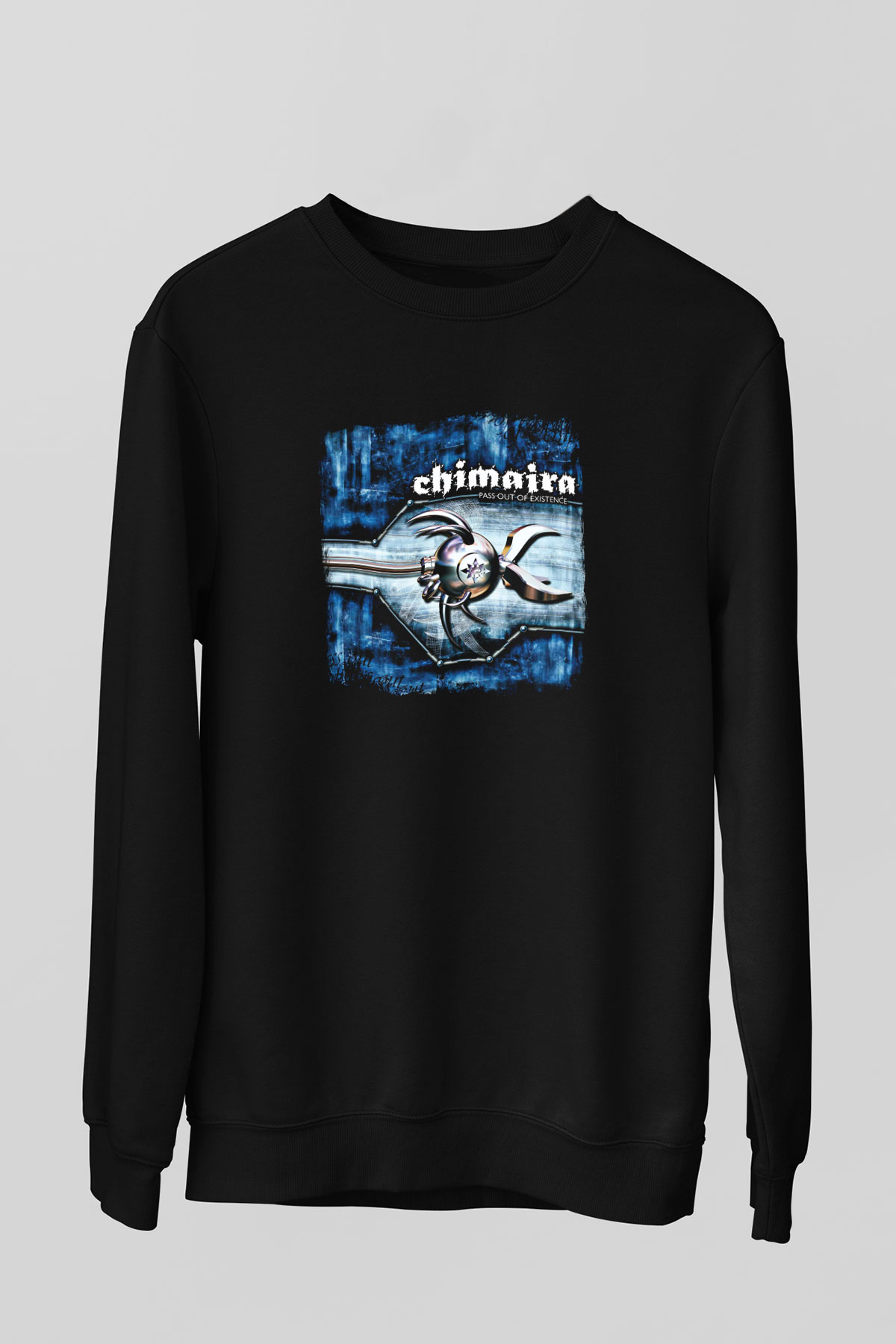 Chimaira Baskılı Unisex Siyah Sweatshirt