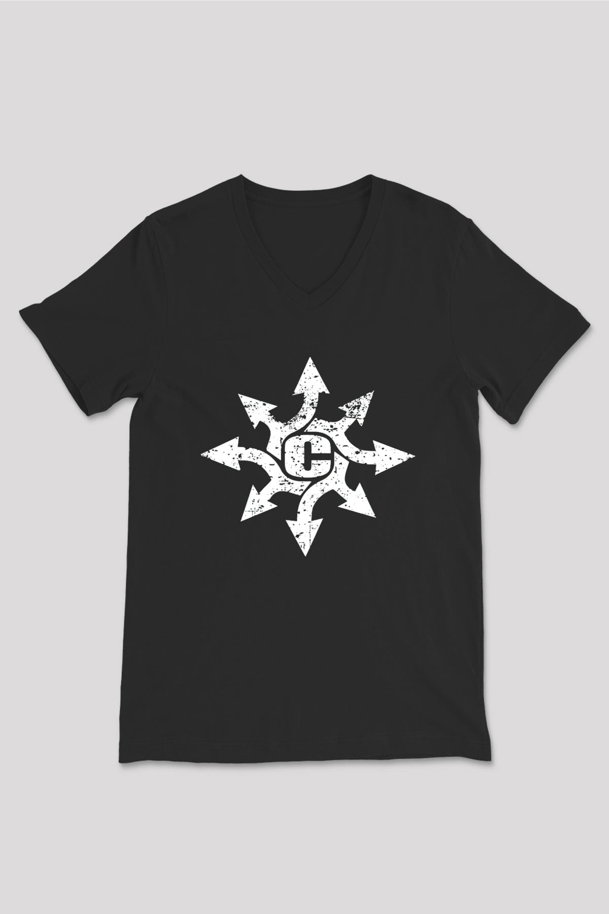 Chimaira Siyah Unisex V Yaka Tişört