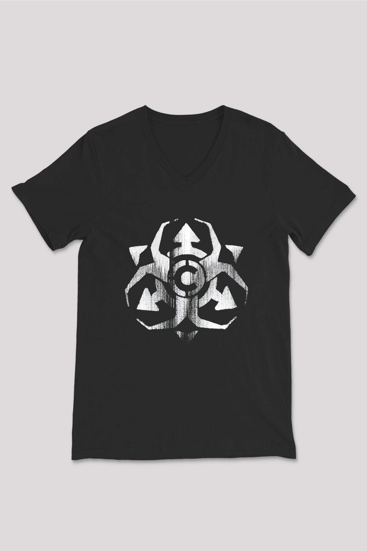 Chimaira Siyah Unisex V Yaka Tişört T-Shirt