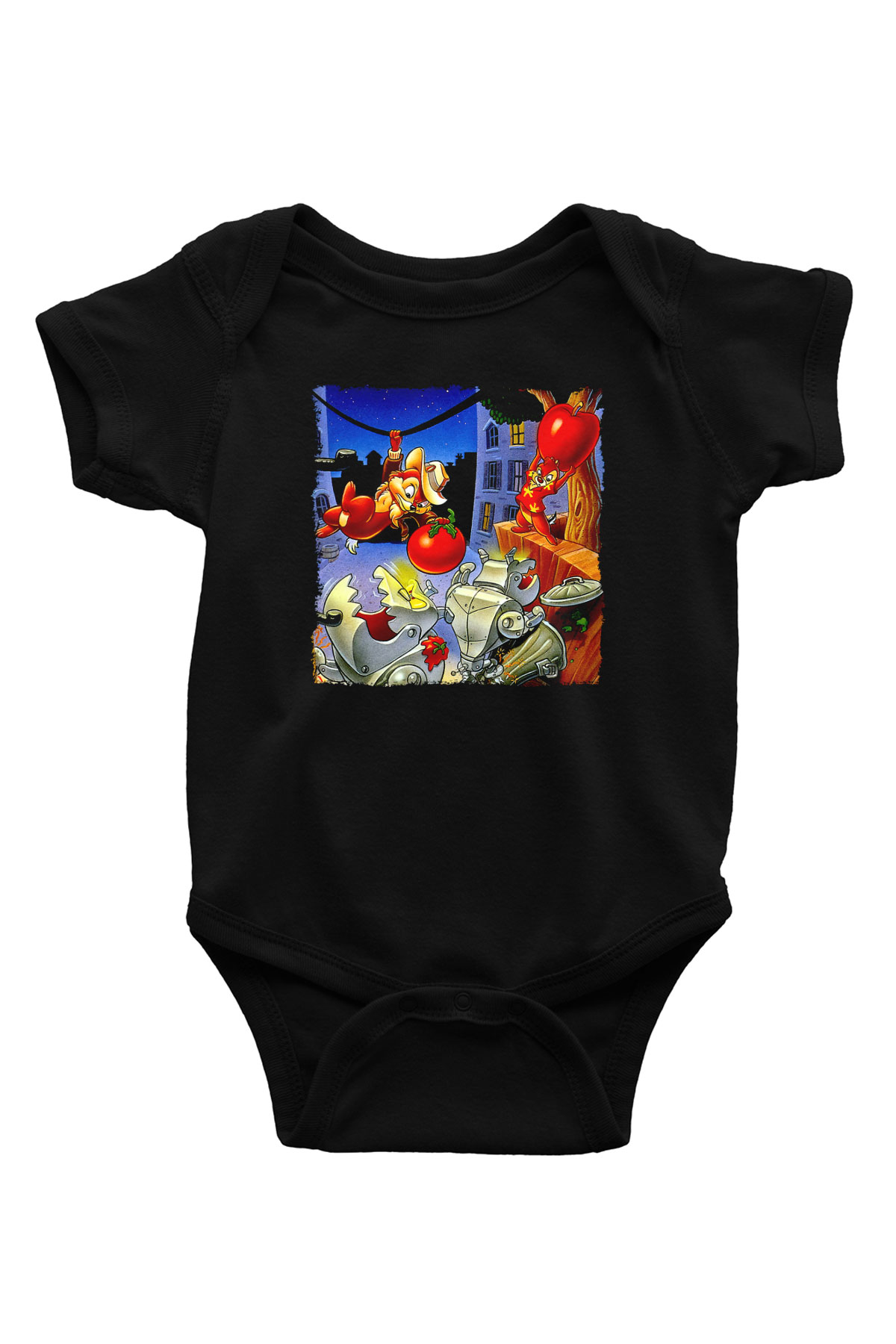 Chip'n Dale Rescue Rangers Siyah Bebek Body - Zıbın