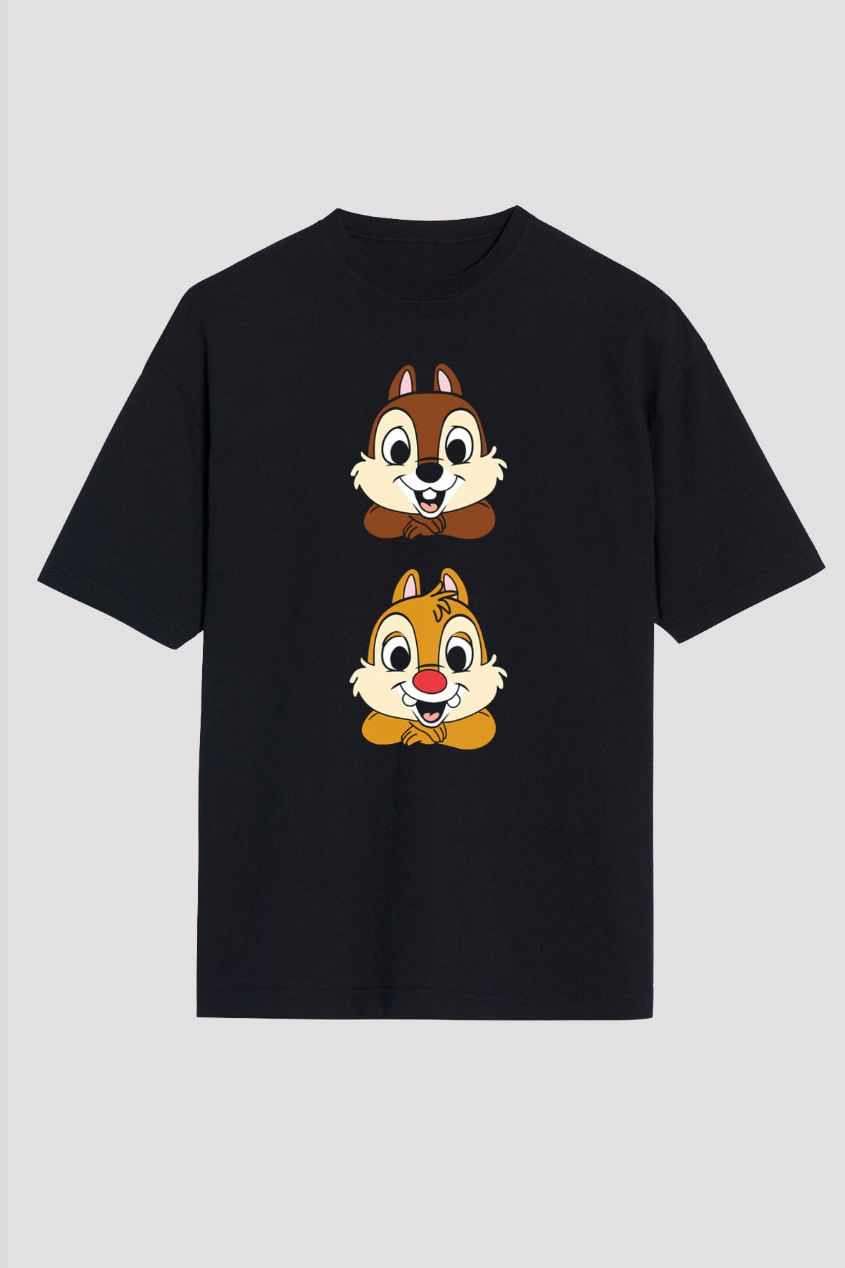 Chip'n Dale Rescue Rangers Siyah Unisex Tişört