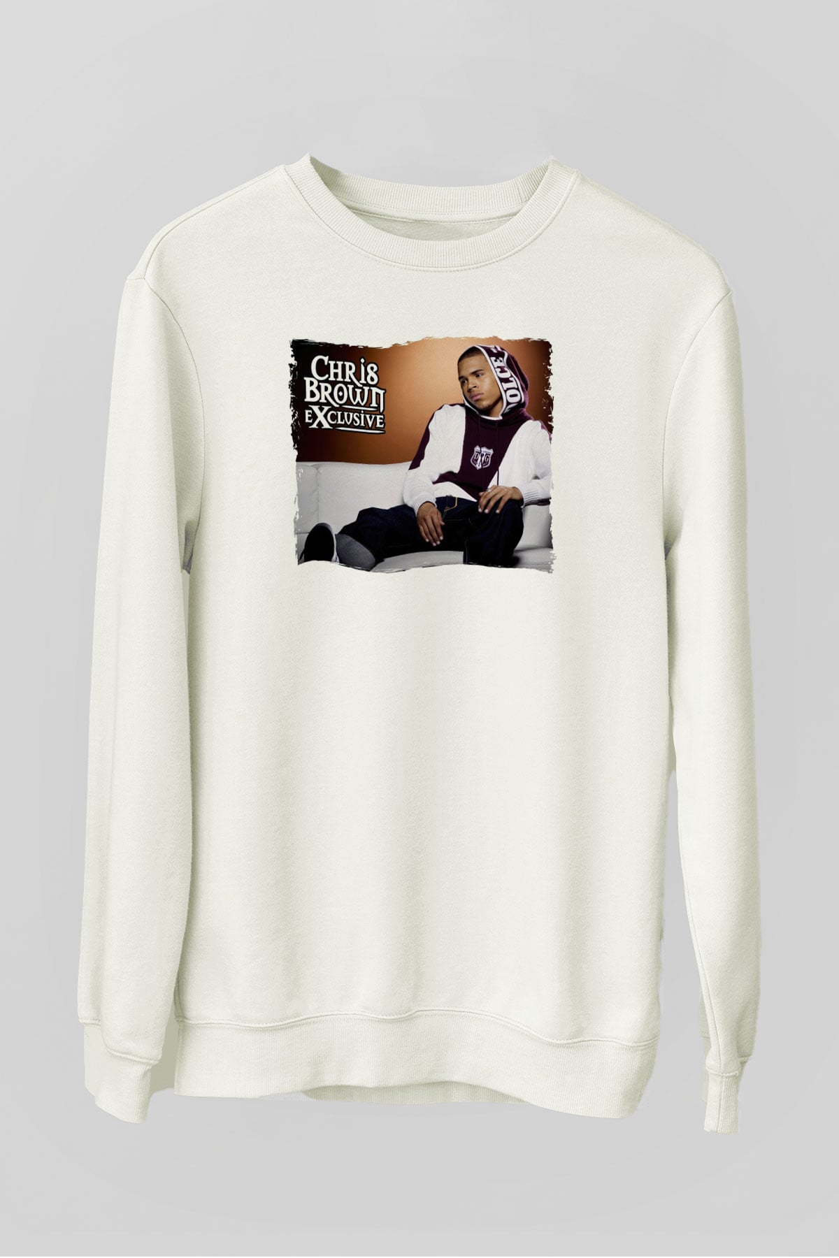 Chris Brown Beyaz Unisex Sweatshirt