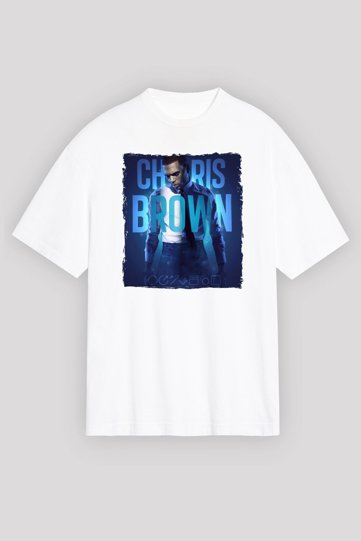 Chris Brown Beyaz Unisex Tişört T-Shirt - TişörtFabrikası