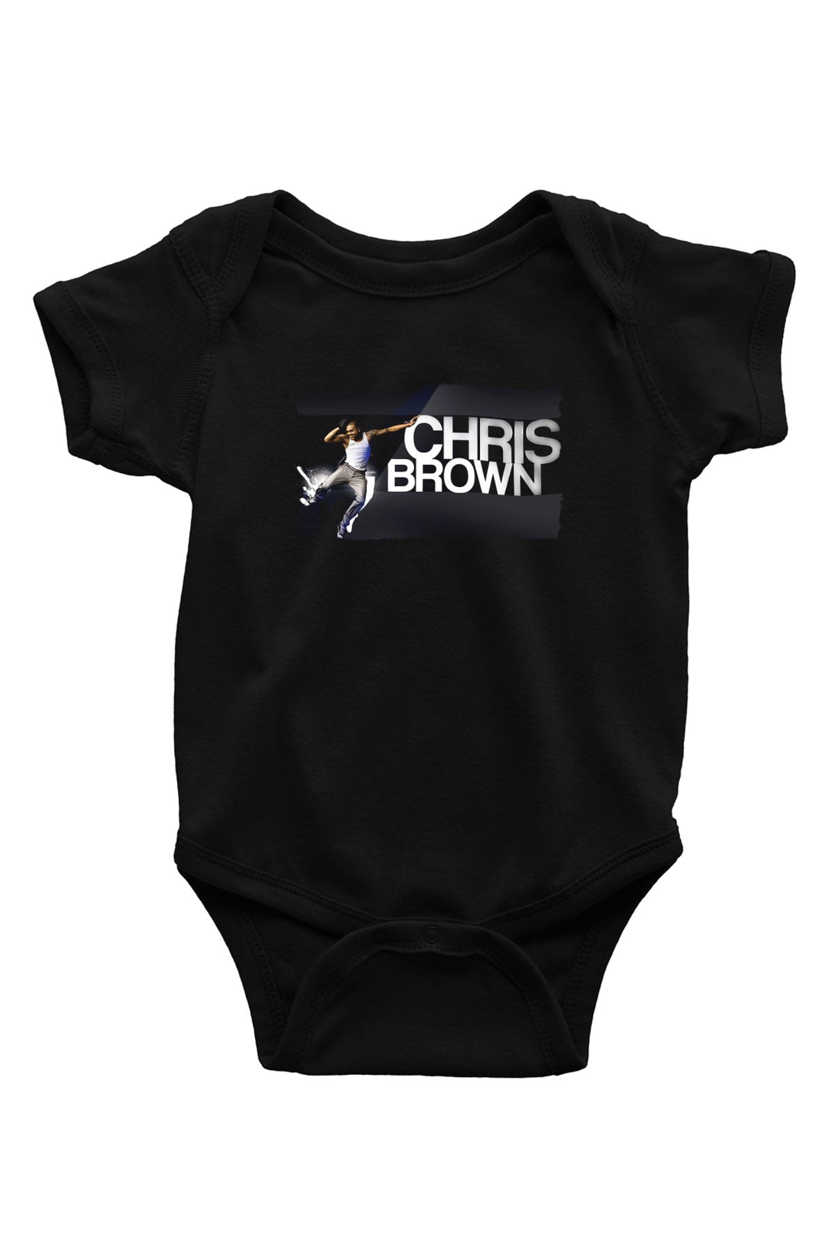 Chris Brown Siyah Bebek Body - Zıbın