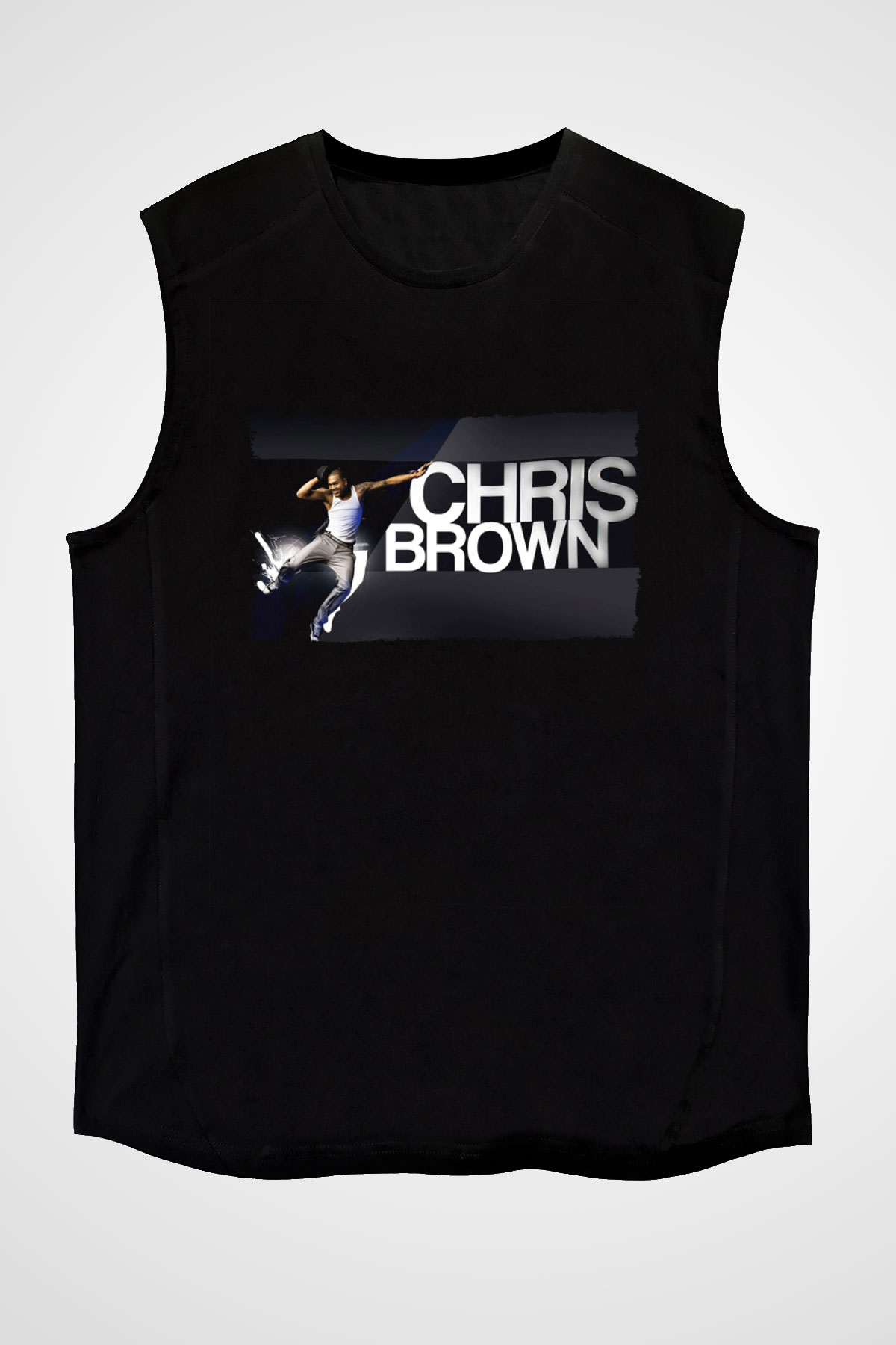 Chris Brown Siyah Unisex Kolsuz Tişört