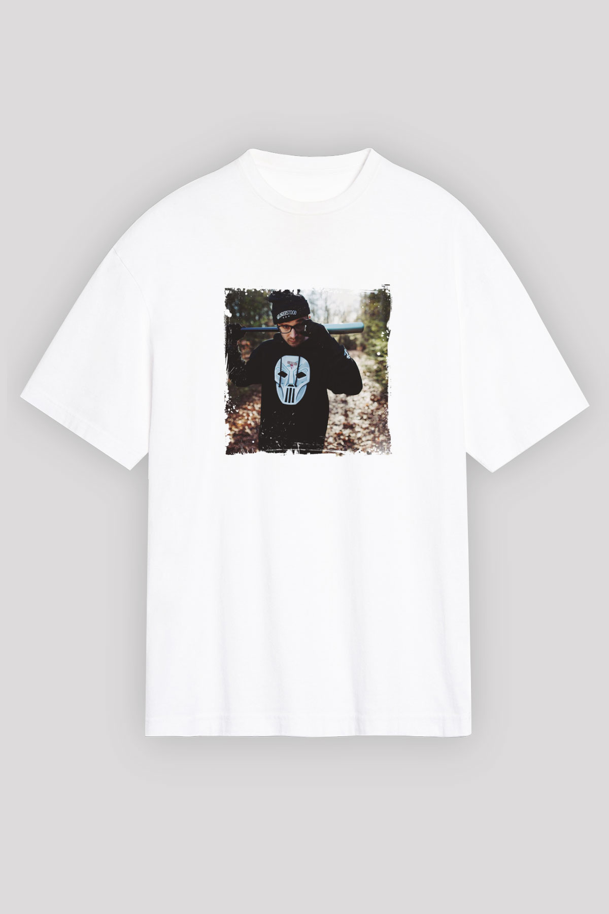 Chris Webby Baskılı Unisex Beyaz Tişört