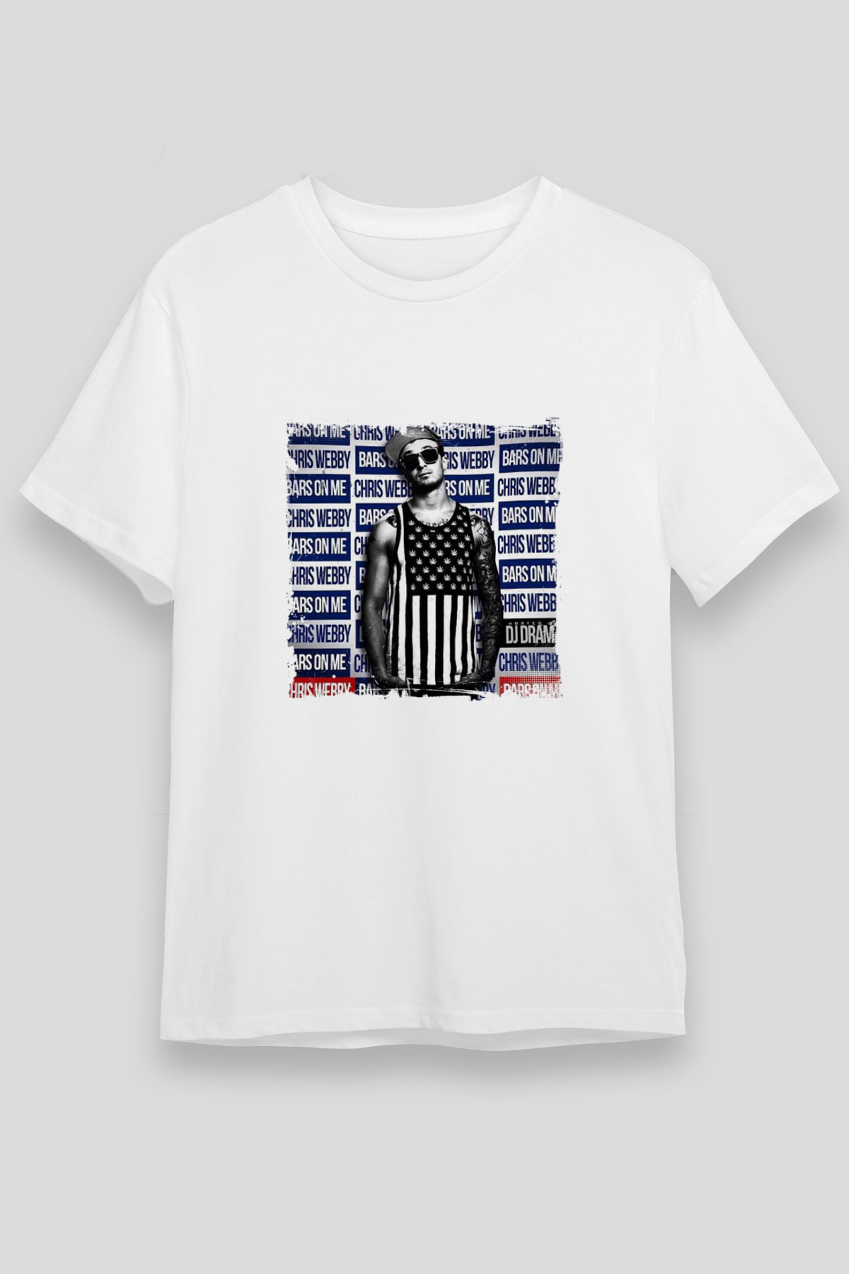 Chris Webby Baskılı Unisex Beyaz Tişört