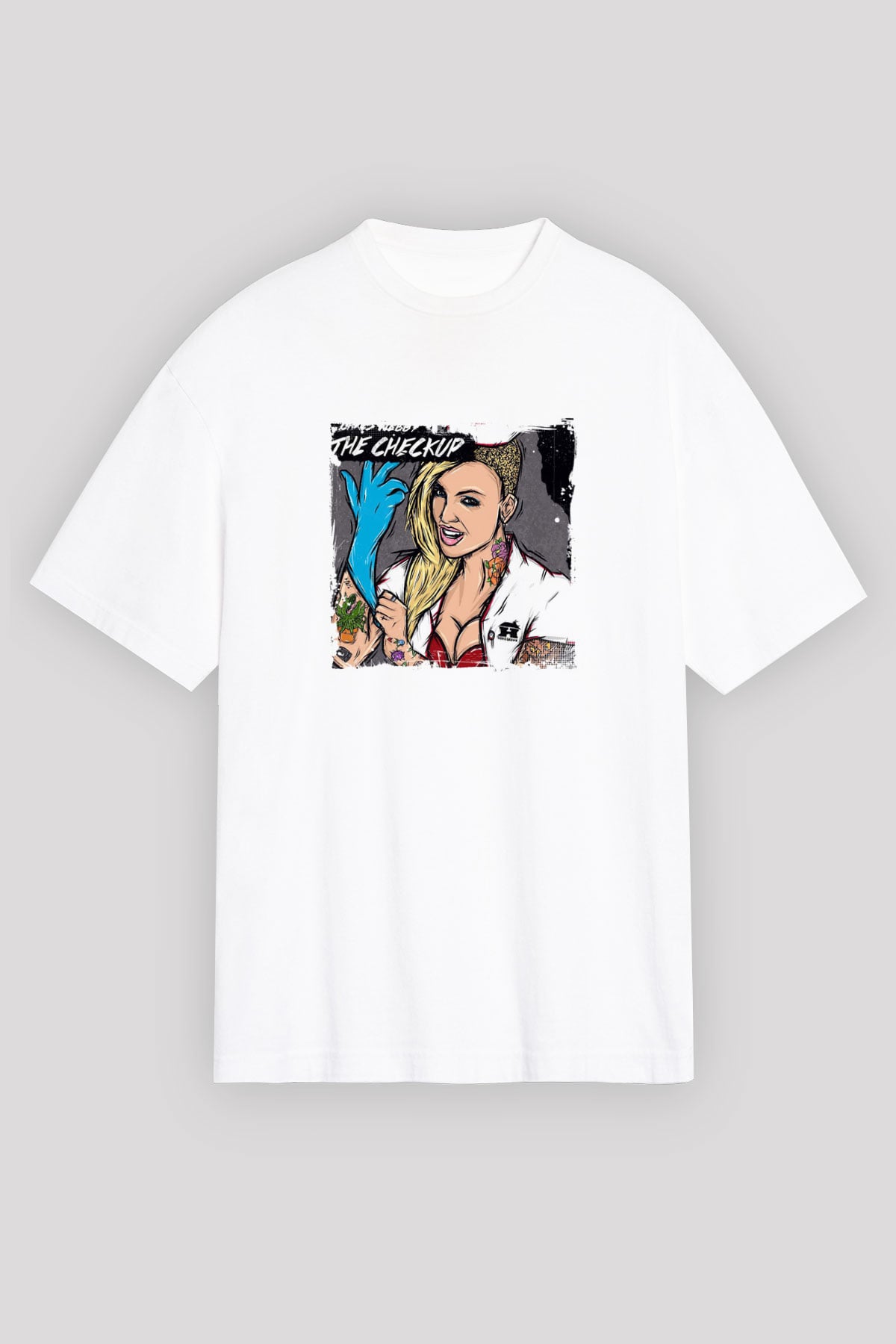 Chris Webby Baskılı Unisex Beyaz Tişört