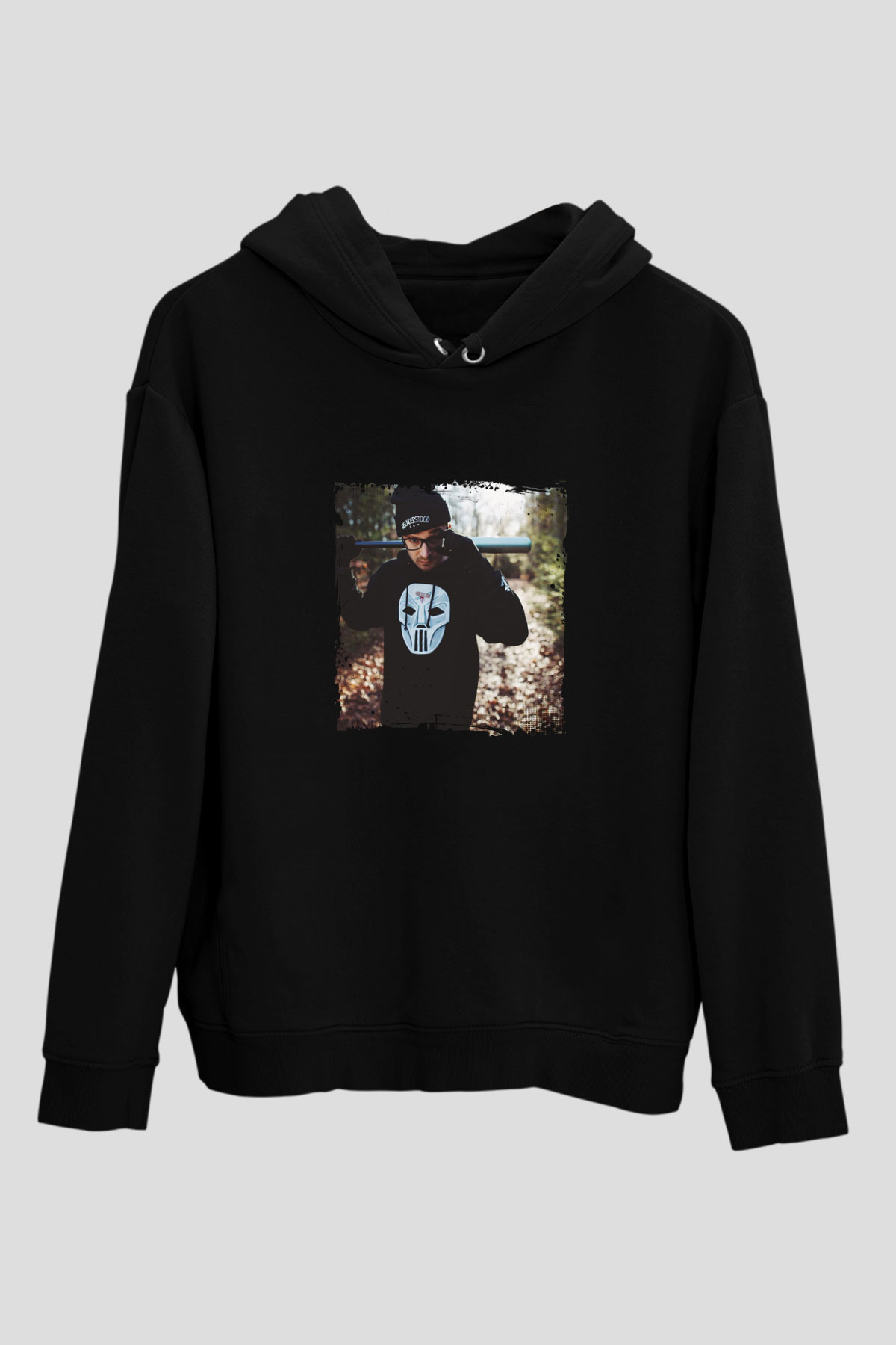 Chris Webby Baskılı Unisex Siyah Hoodie