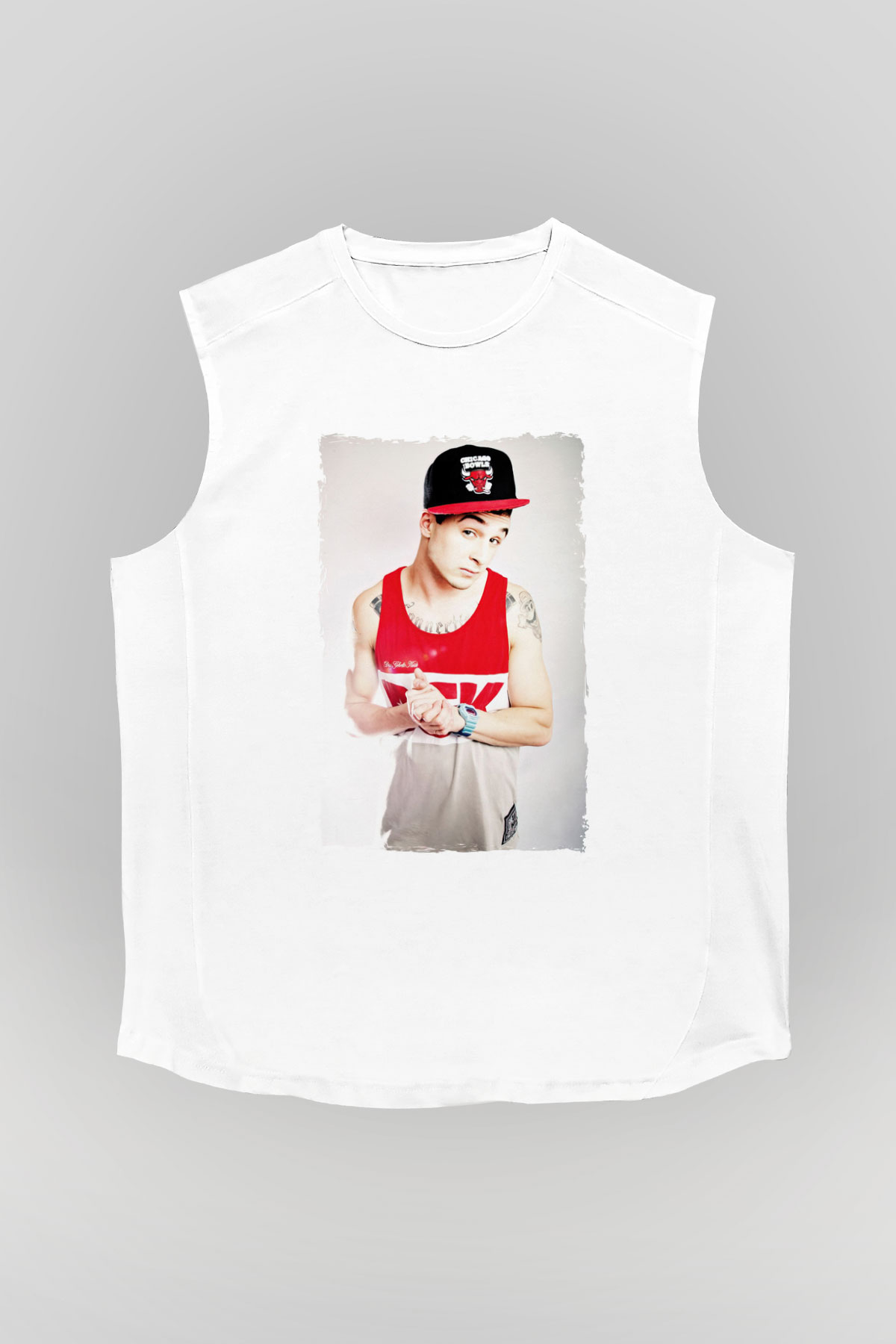 Chris Webby Beyaz Unisex Kolsuz Tişört