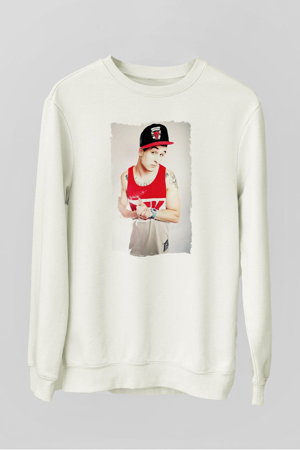 Chris Webby Beyaz Unisex Sweatshirt