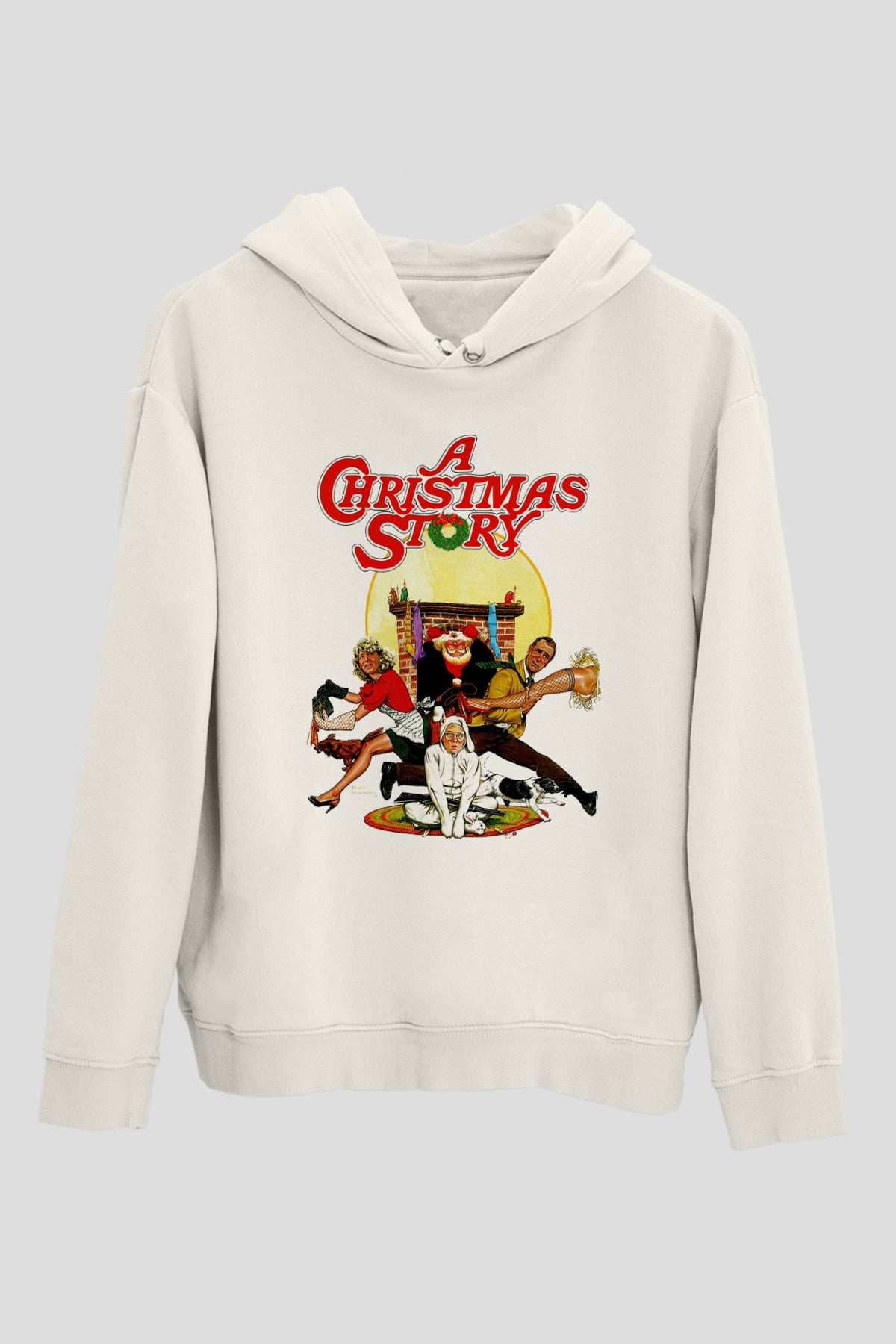 Christmas Story Beyaz Unisex Hoodie