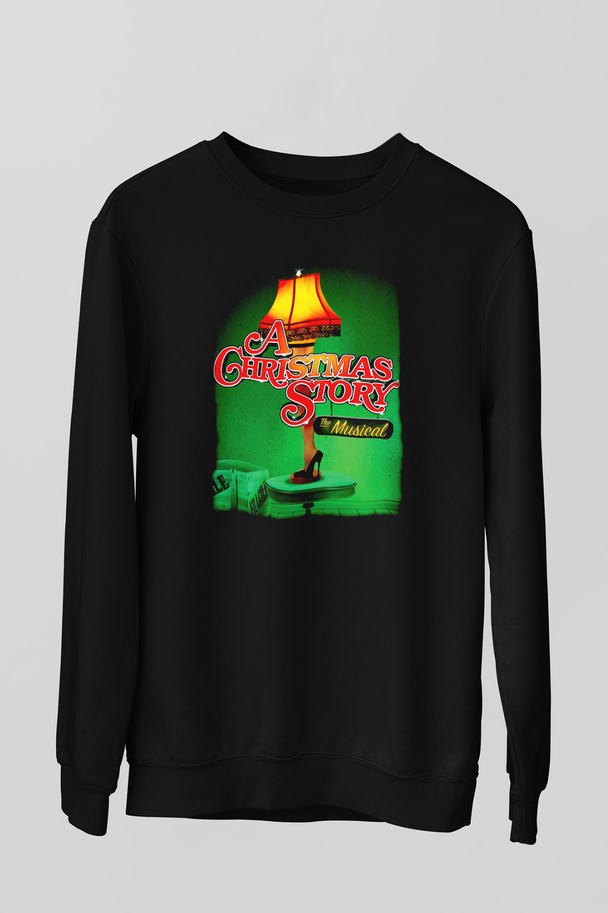 Christmas Story Siyah Unisex  Sweatshirt