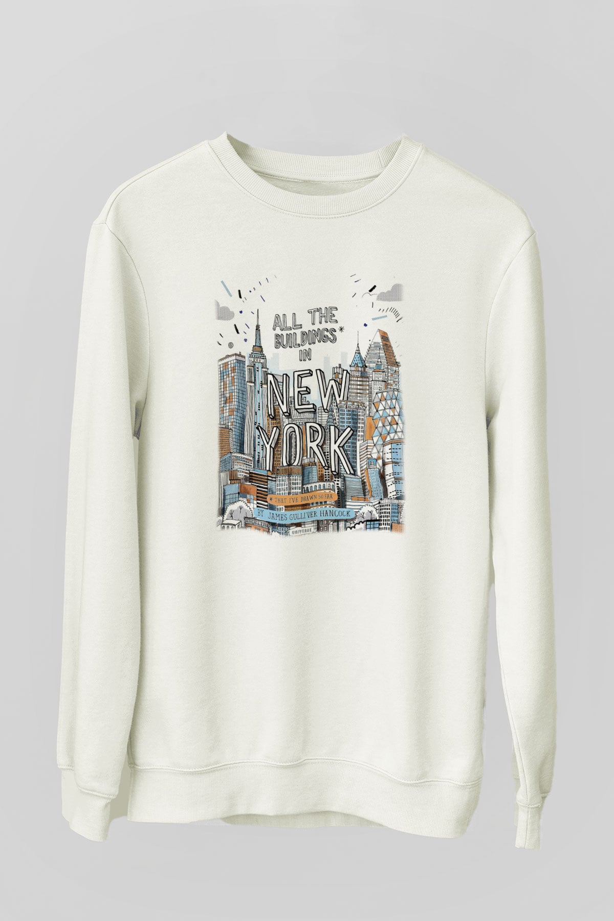 Chrysler Binası Beyaz Unisex Sweatshirt