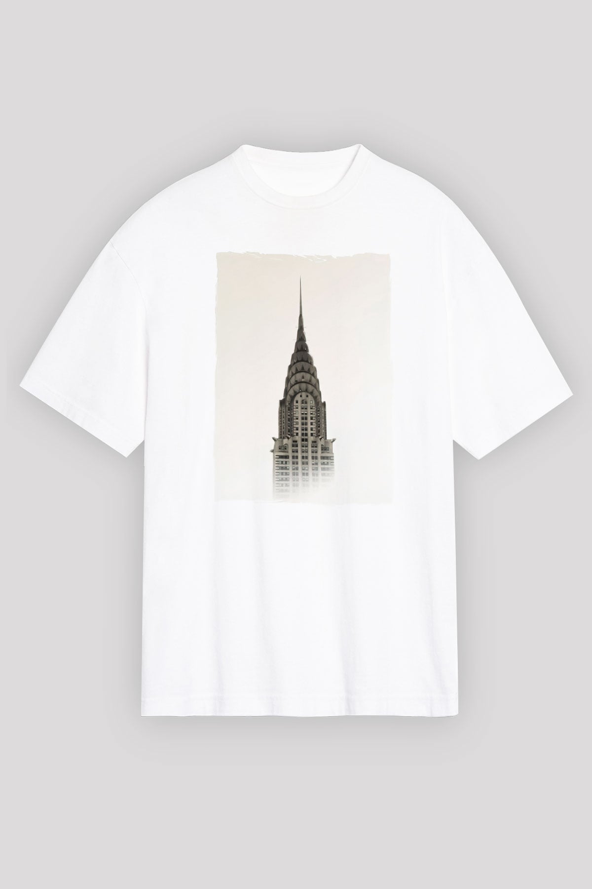 Chrysler Binası Beyaz Unisex Tişört T-Shirt - TişörtFabrikası