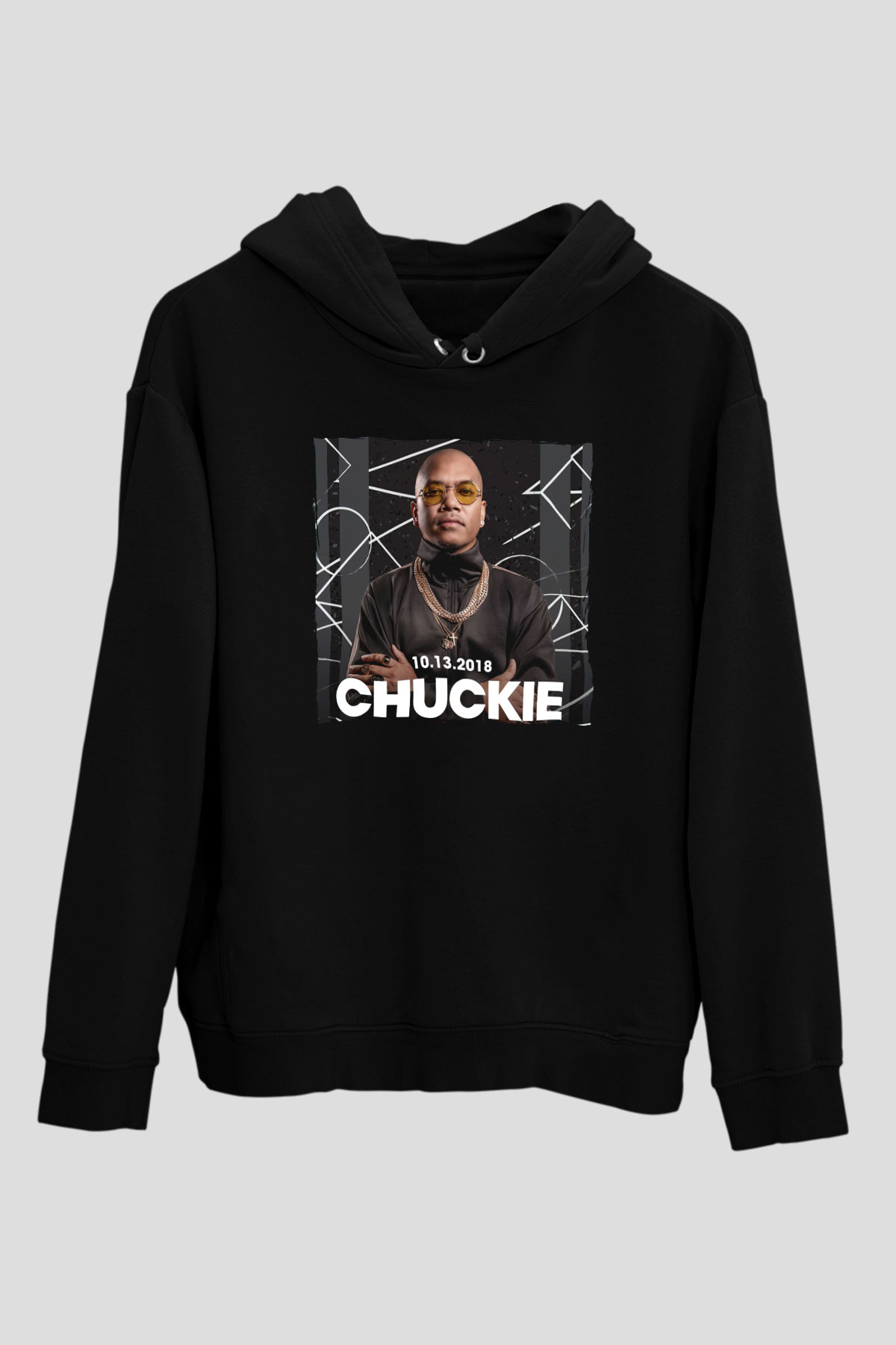 Chuckie Siyah Unisex Kapüşonlu Sweatshirt