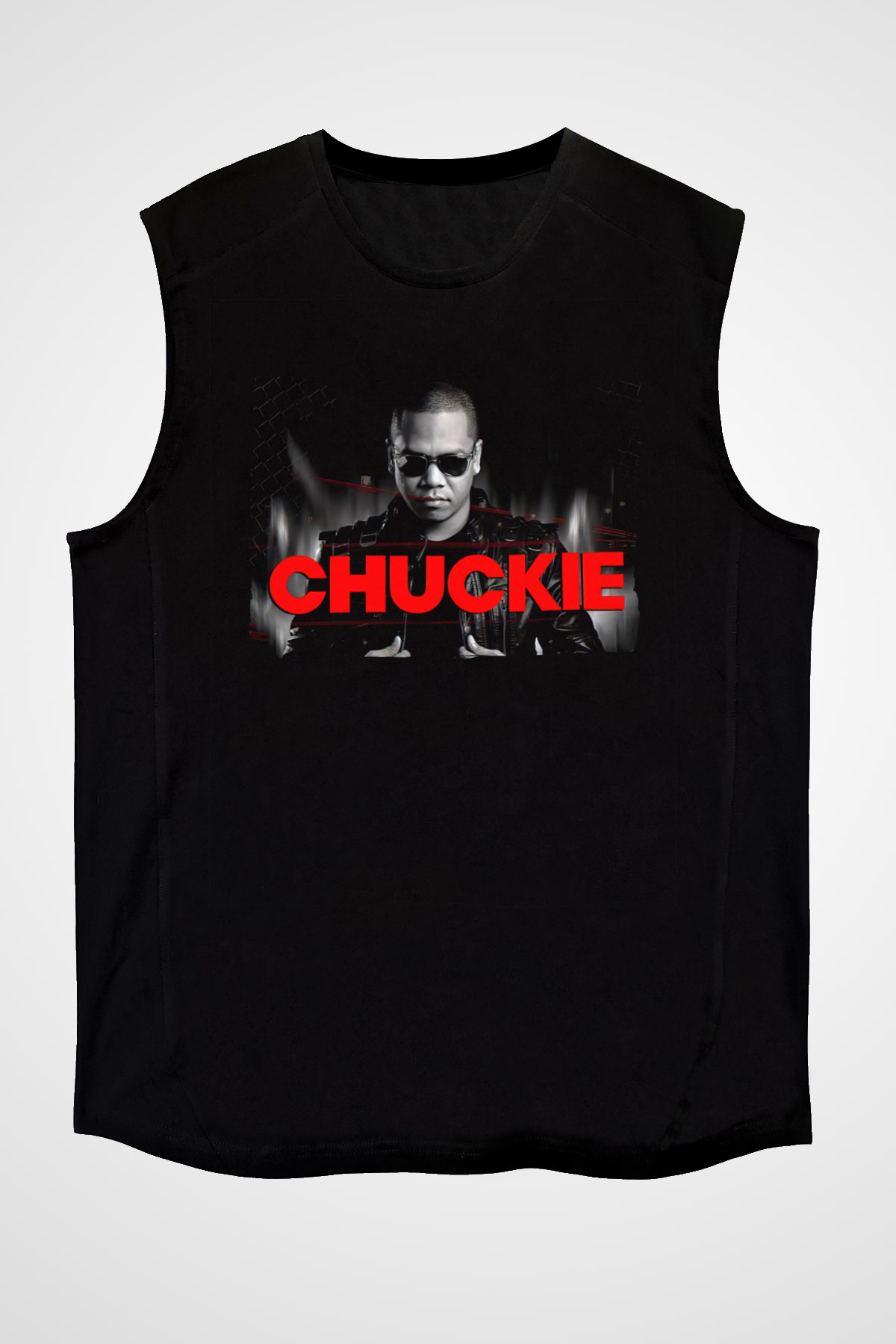 Chuckie Siyah Unisex Kolsuz Tişört