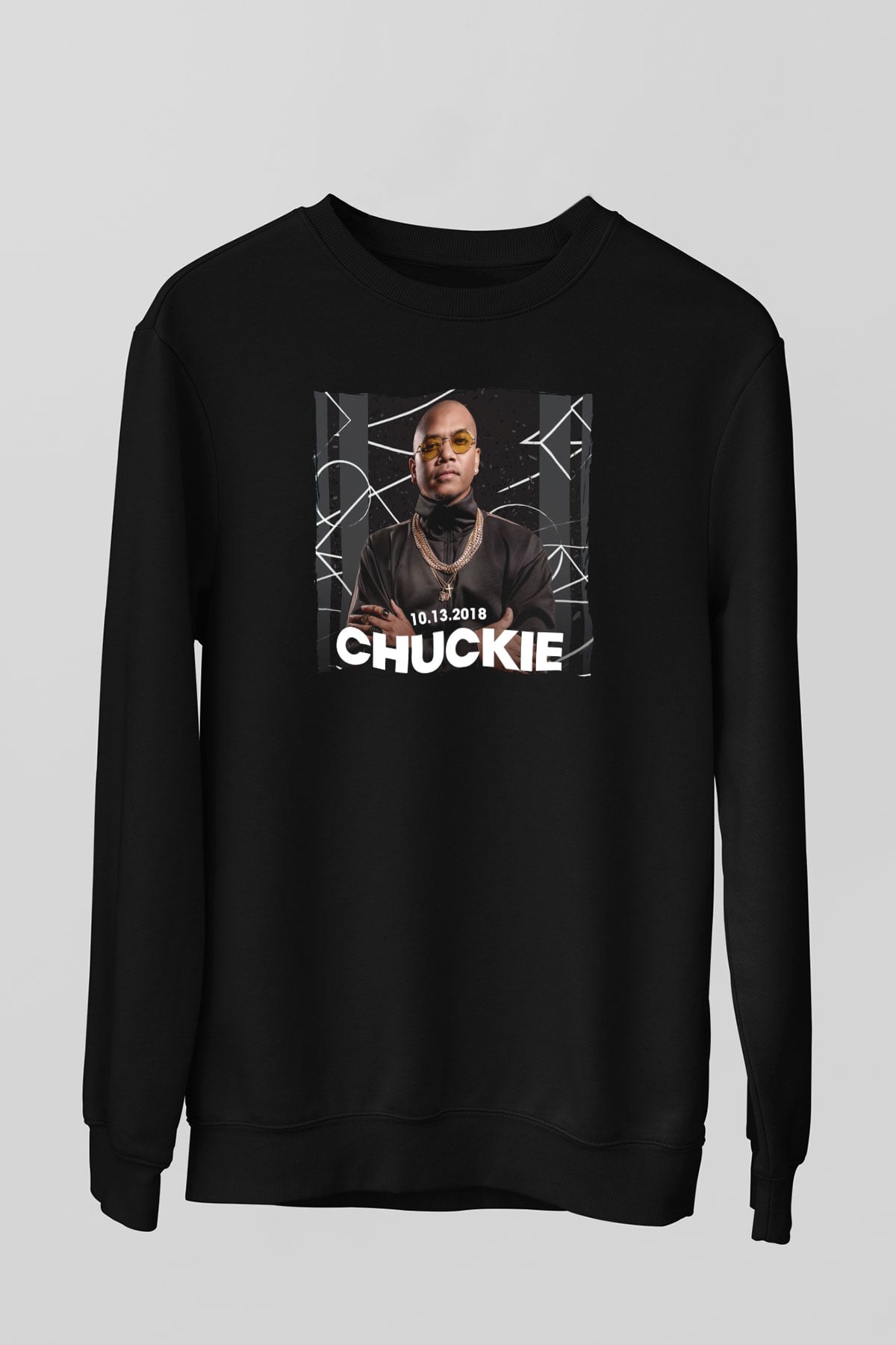 Chuckie Siyah Unisex Sweatshirt