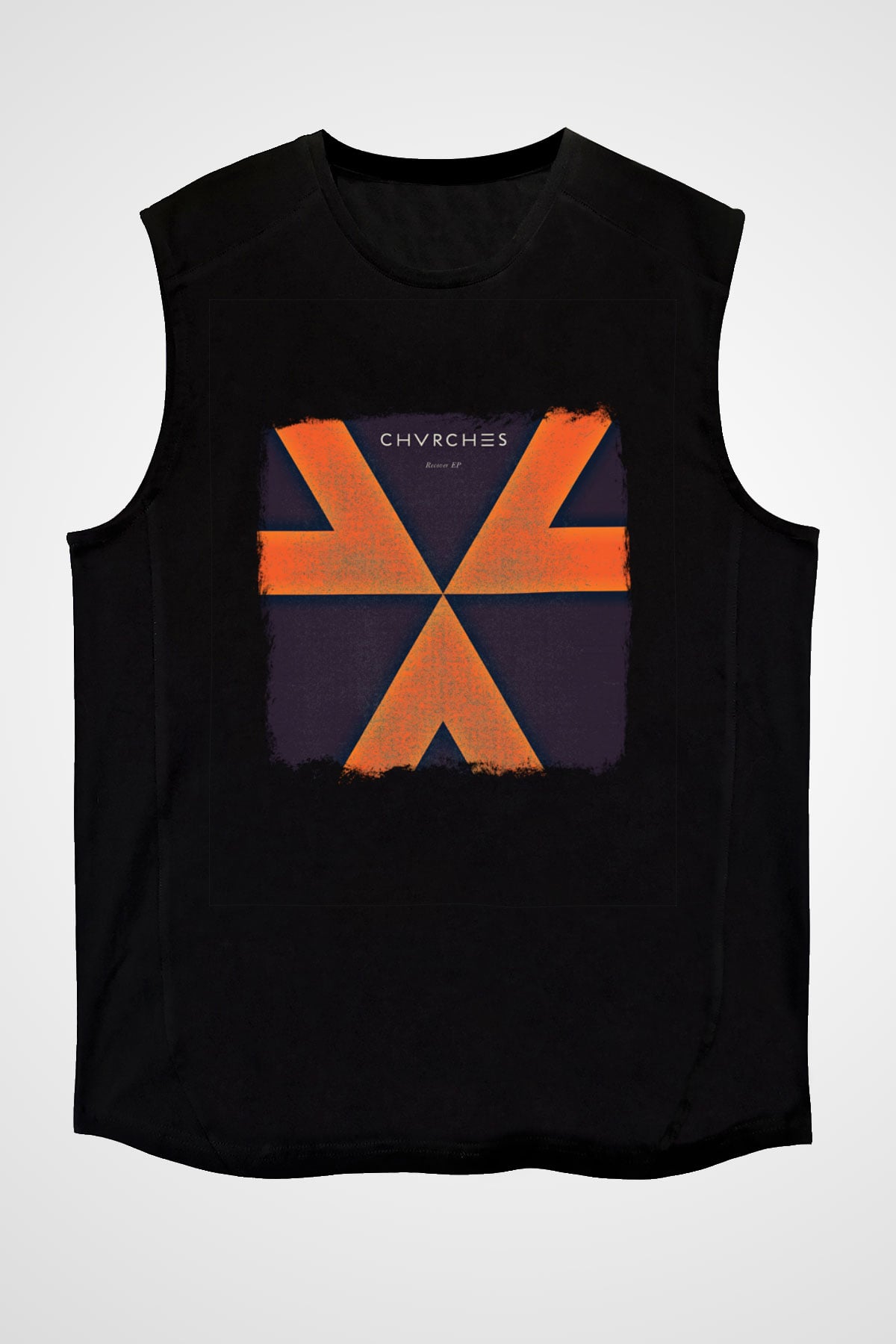 CHVRCHES Baskılı Unisex Siyah Kolsuz Tişört