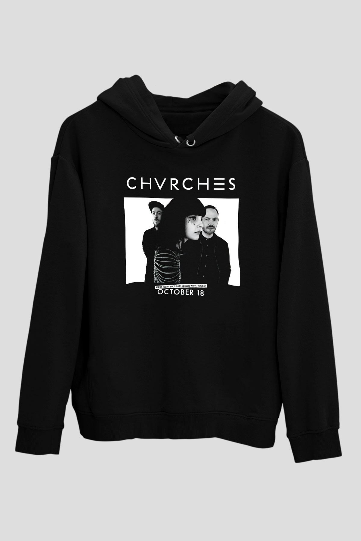 CHVRCHES Siyah Unisex Hoodie
