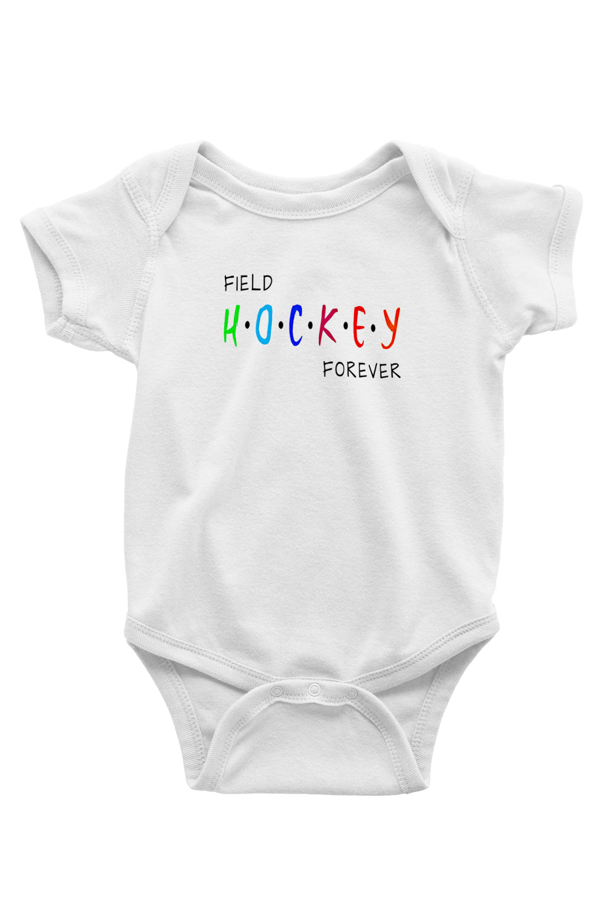 Çim Hokeyi Baskılı Beyaz Bebek Body - Zıbın