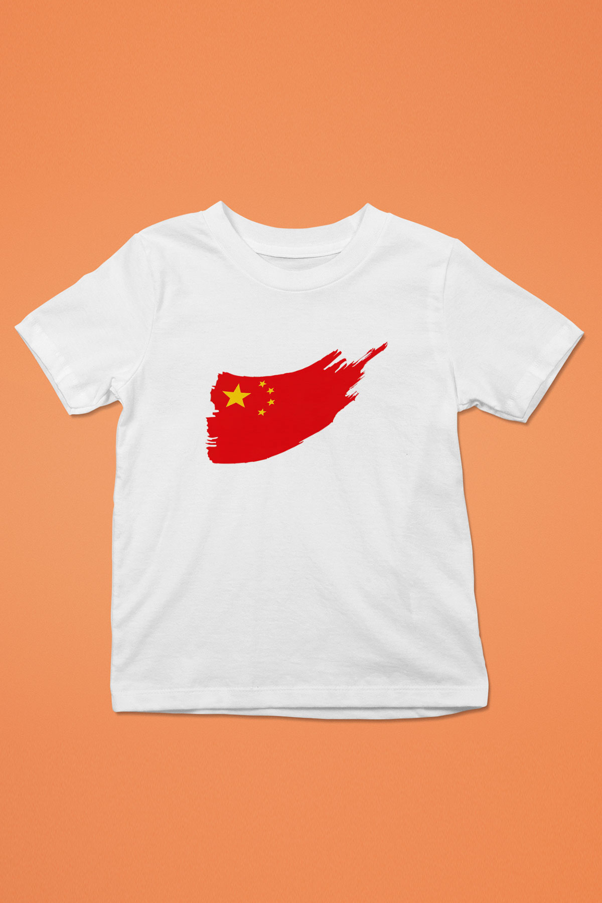 Çin Baskılı Beyaz Unisex Çocuk Tişört
