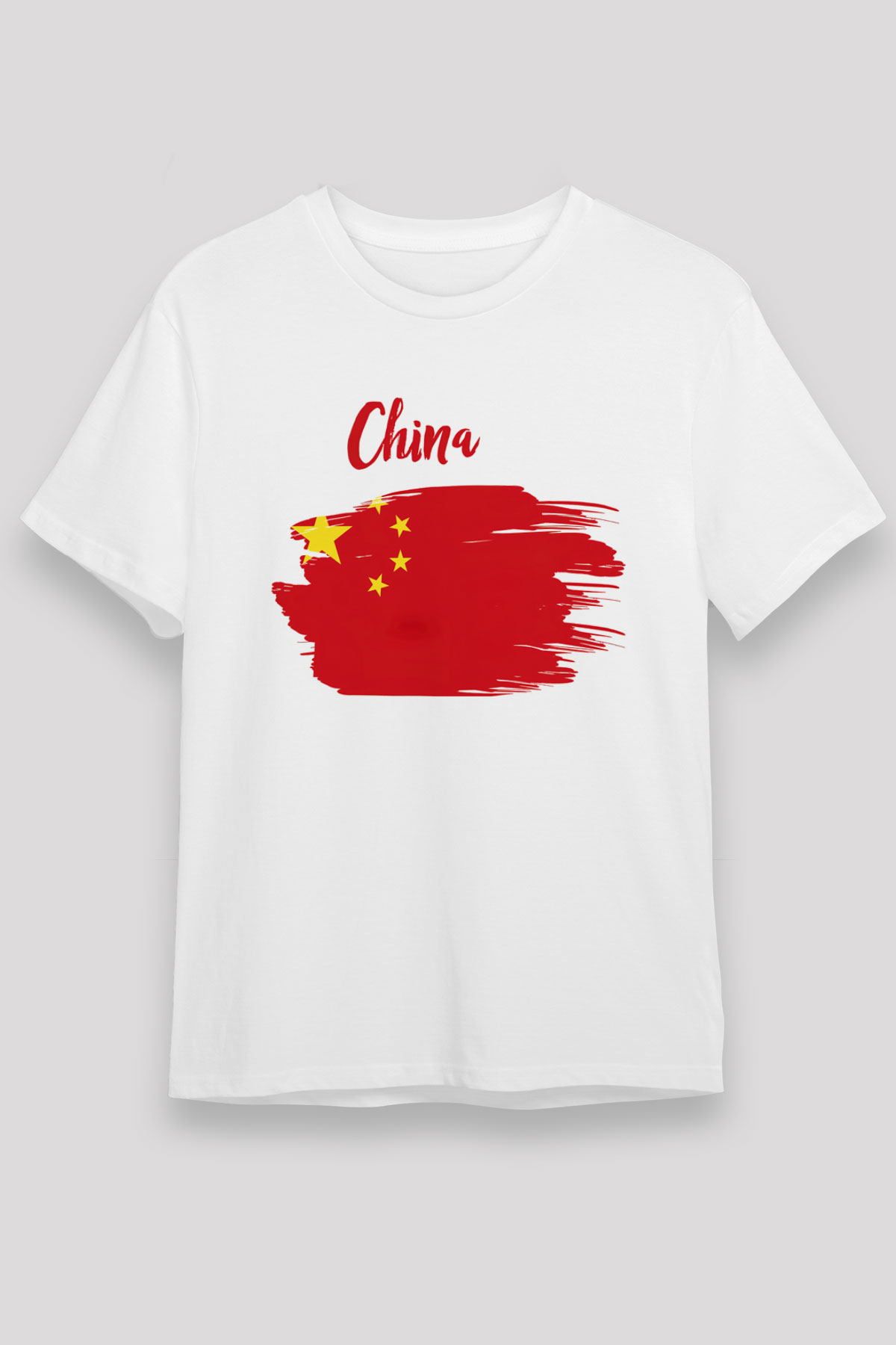 Çin Beyaz Unisex Tişört T-Shirt - TişörtFabrikası