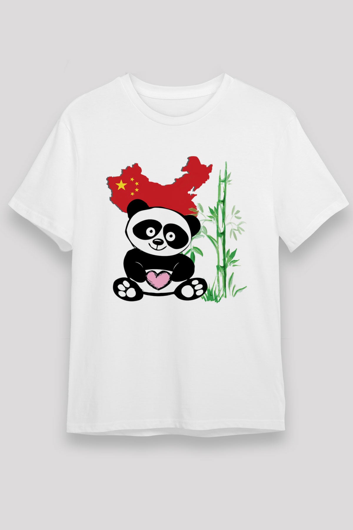 Çin Beyaz Unisex Tişört T-Shirt - TişörtFabrikası