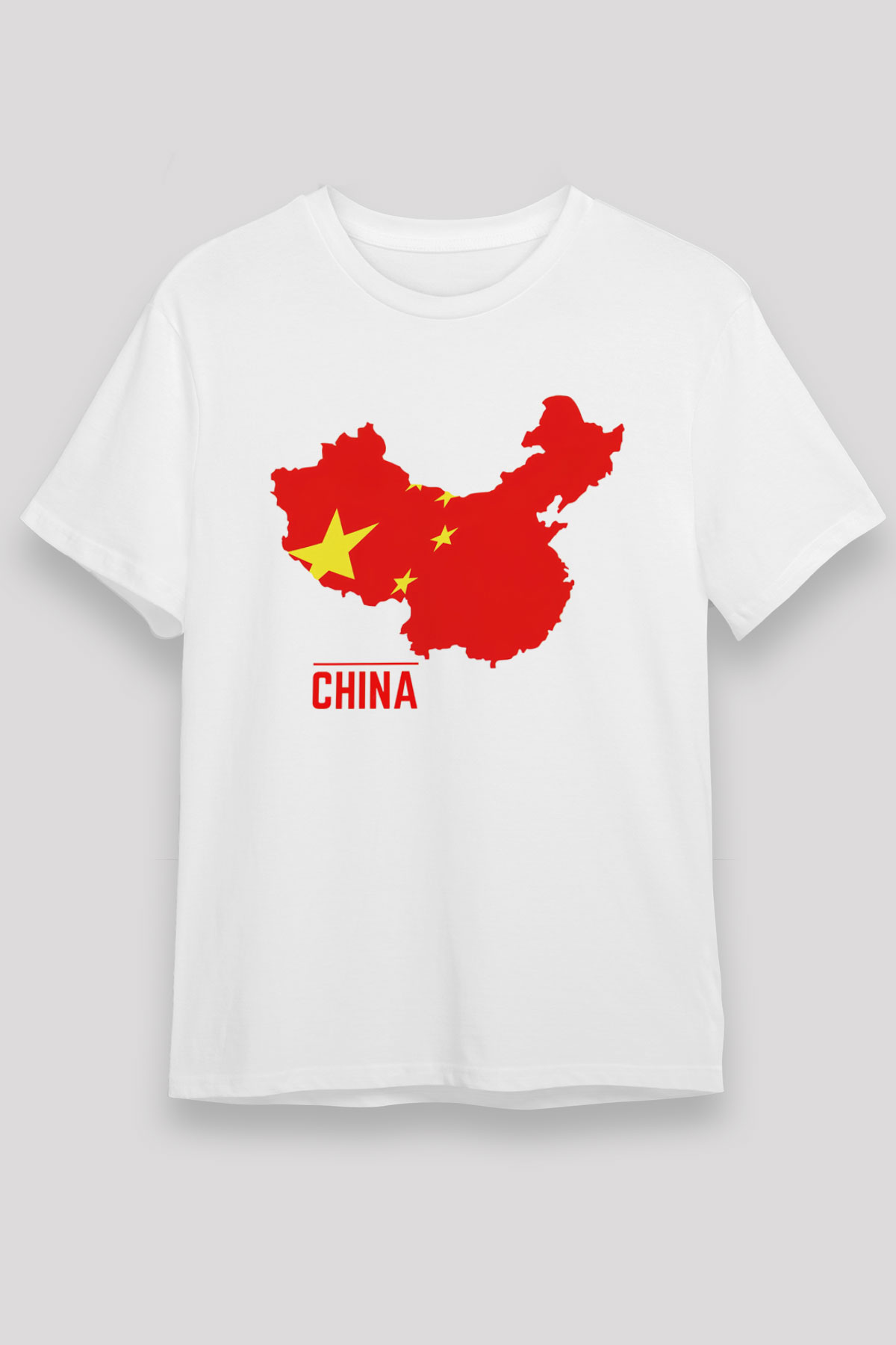 Çin Beyaz Unisex Tişört T-Shirt - TişörtFabrikası