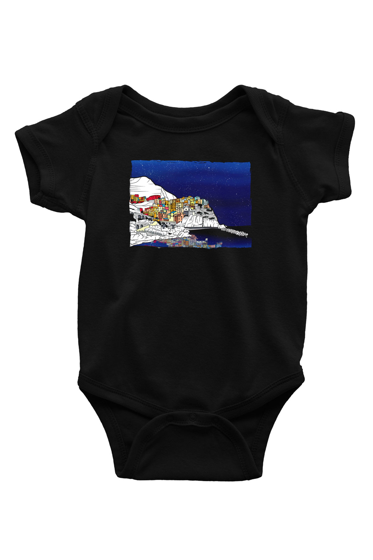 Cinque Terre Siyah Bebek Body - Zıbın