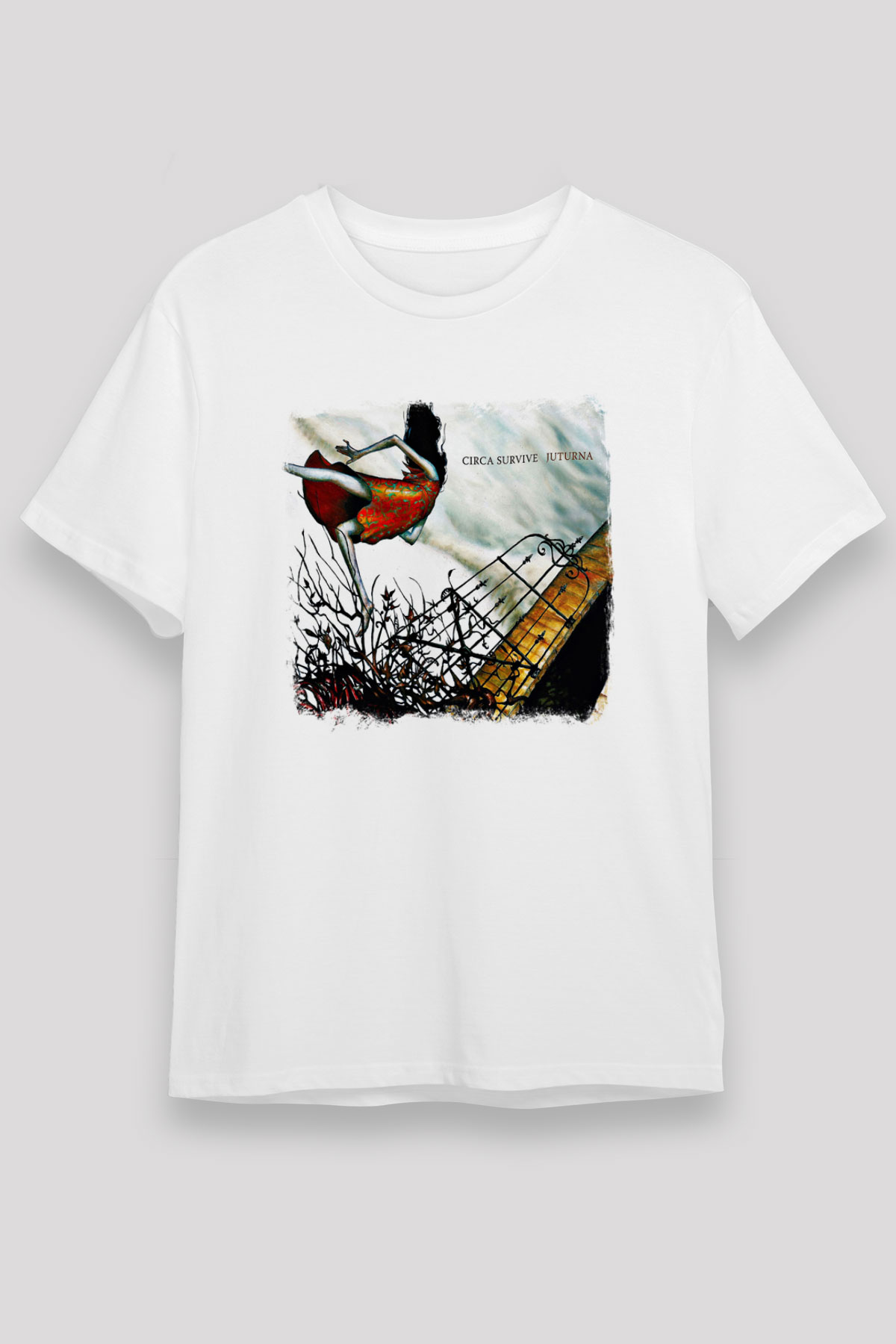 Circa Survive Baskılı Unisex Beyaz Tişört