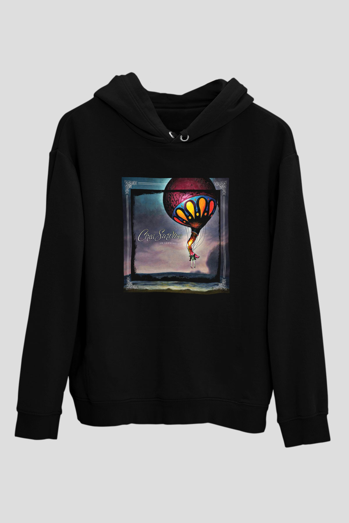 Circa Survive Baskılı Unisex Siyah Hoodie